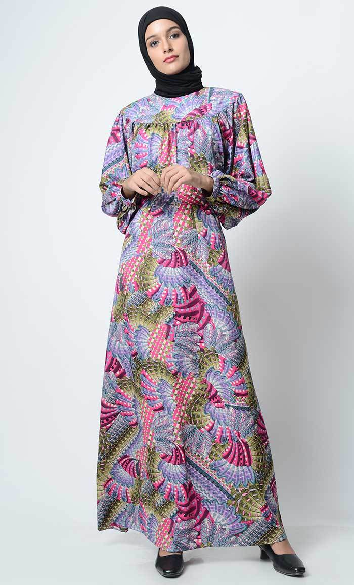 Pastel Mania Printed Abaya