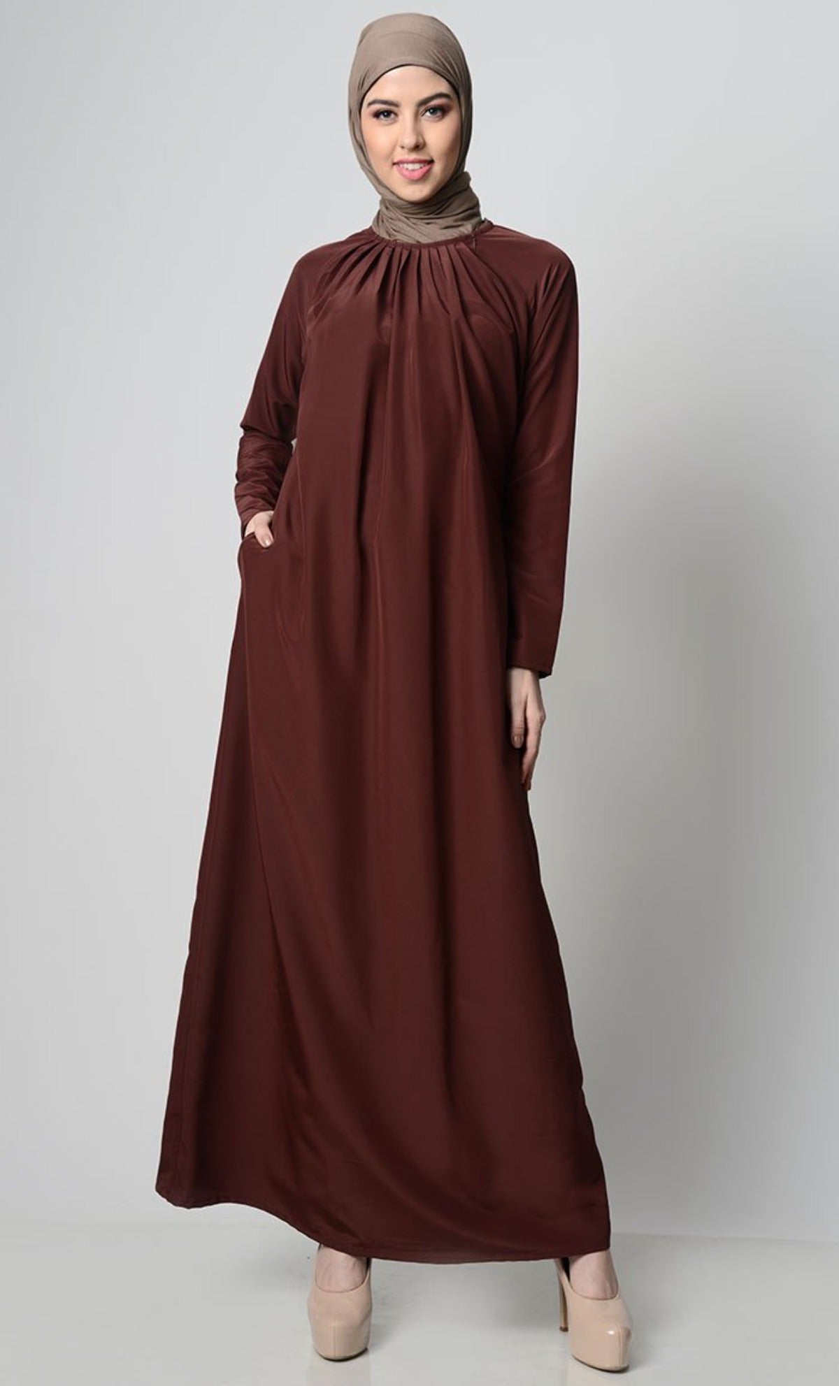 Raglan With Neck Pleated Abaya