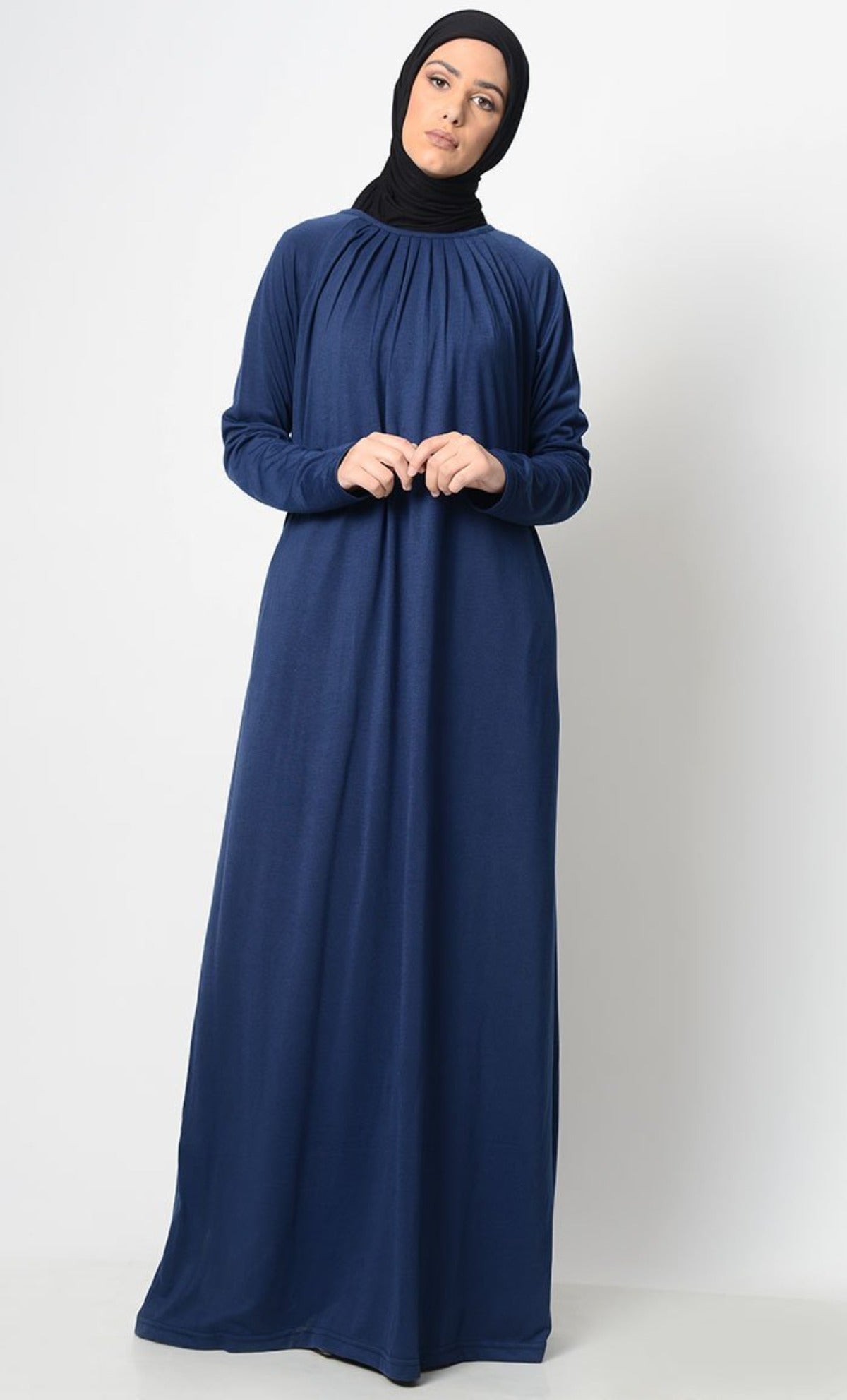 Raglan With Neck Pleats Abaya