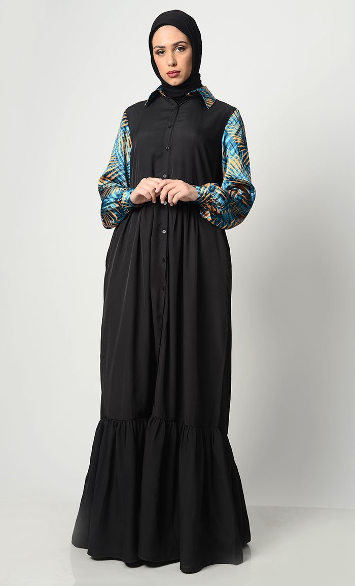 Summer Mix Matched Print Abaya