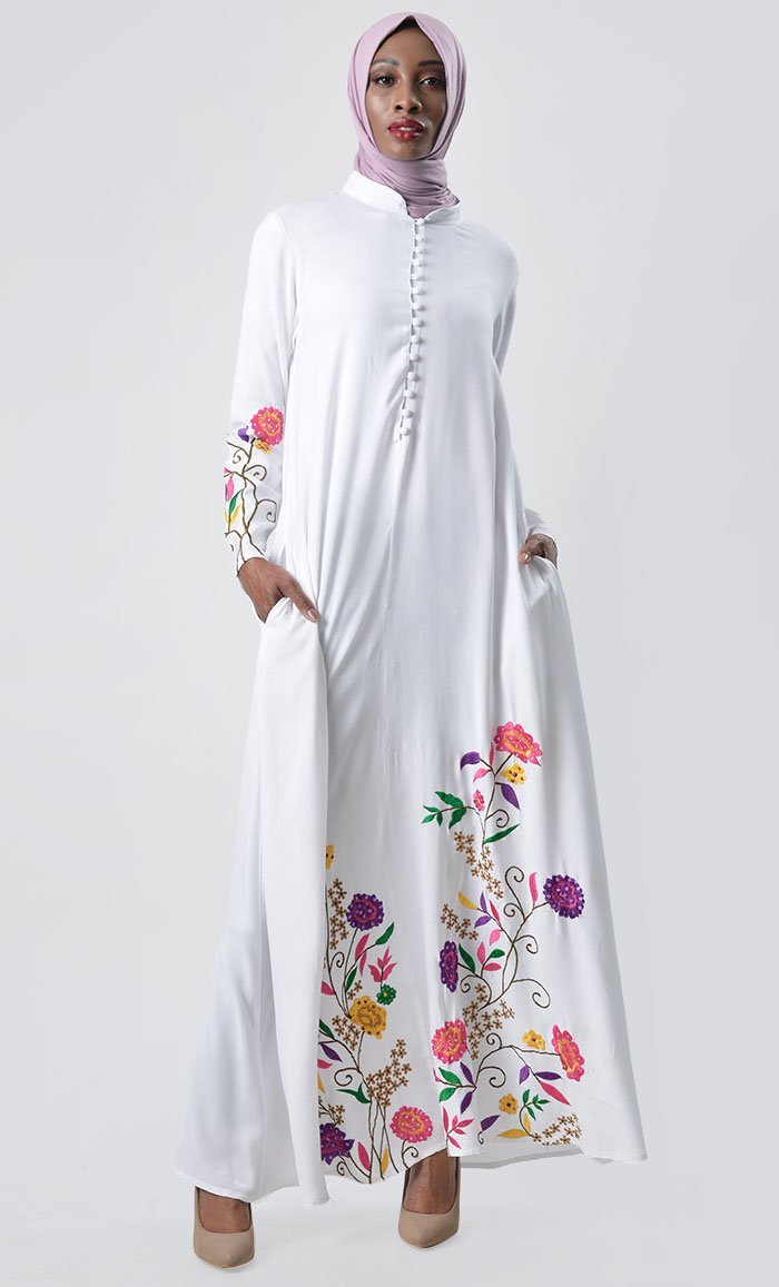 Bloom with Shine Embroidered Abaya