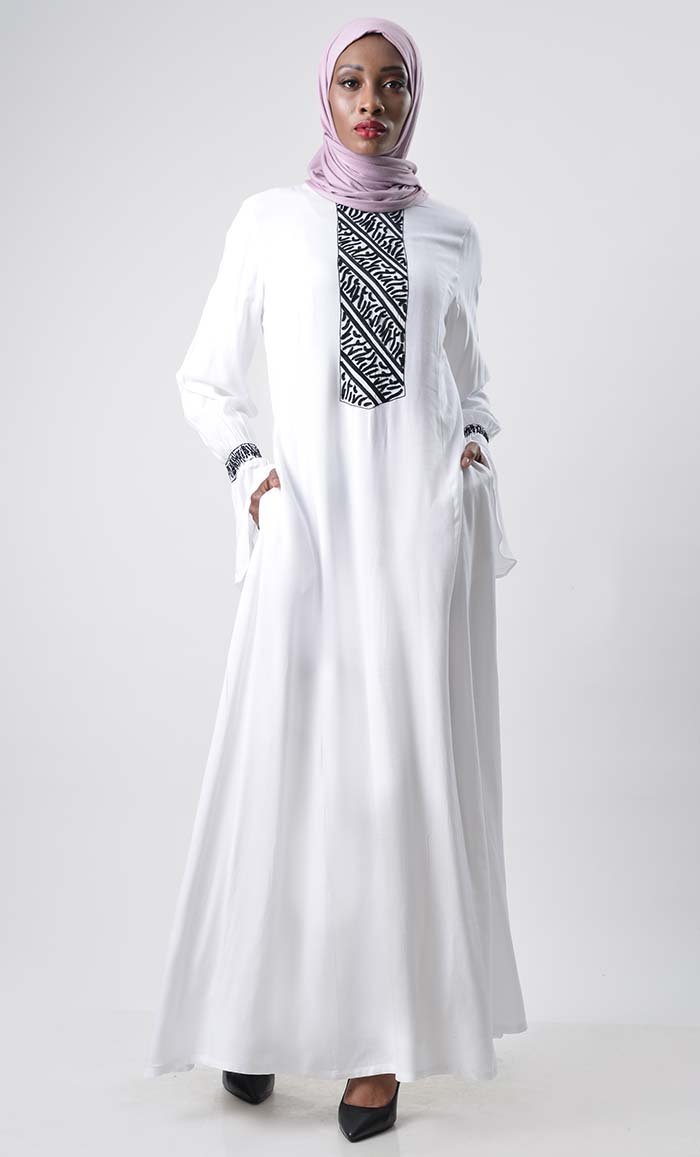 Clam Breeze Cotton  Abaya