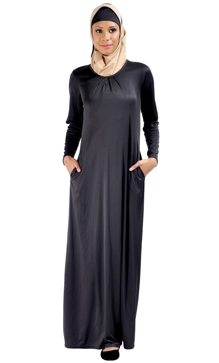 Casual And Pleated Everyday Abaya Dress