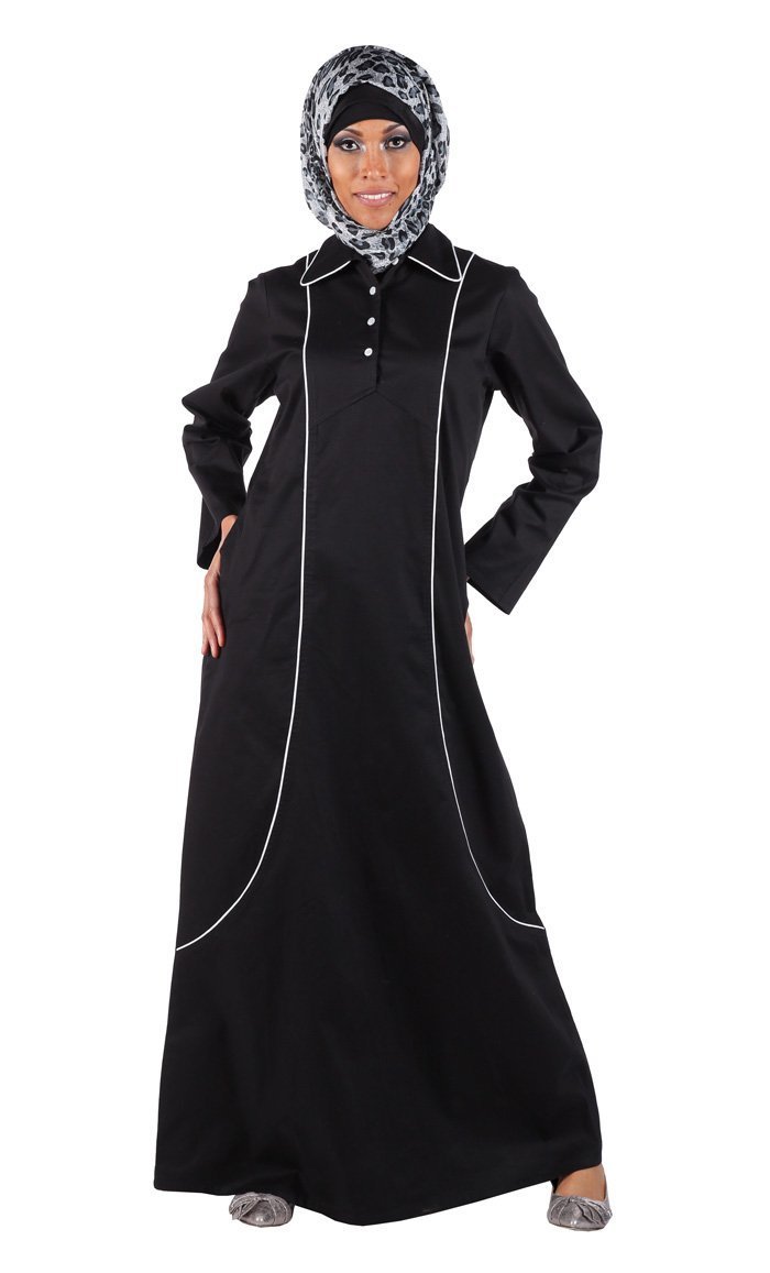 Shirt style elegant abaya dress