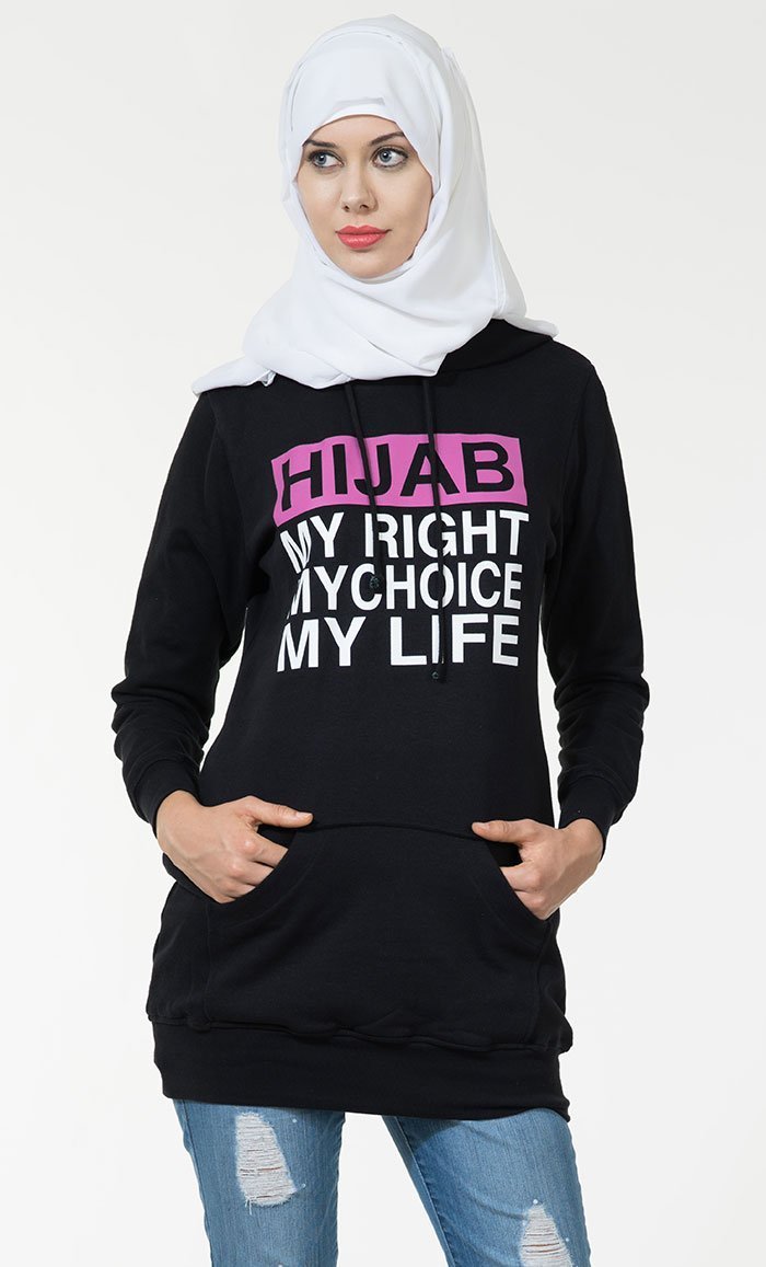 Hijab My Right My Choice My Life Hoodie Sweatshirt