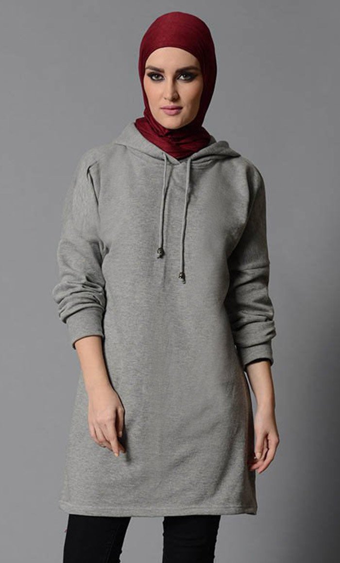 Basic Extra Long Loose Hoodie