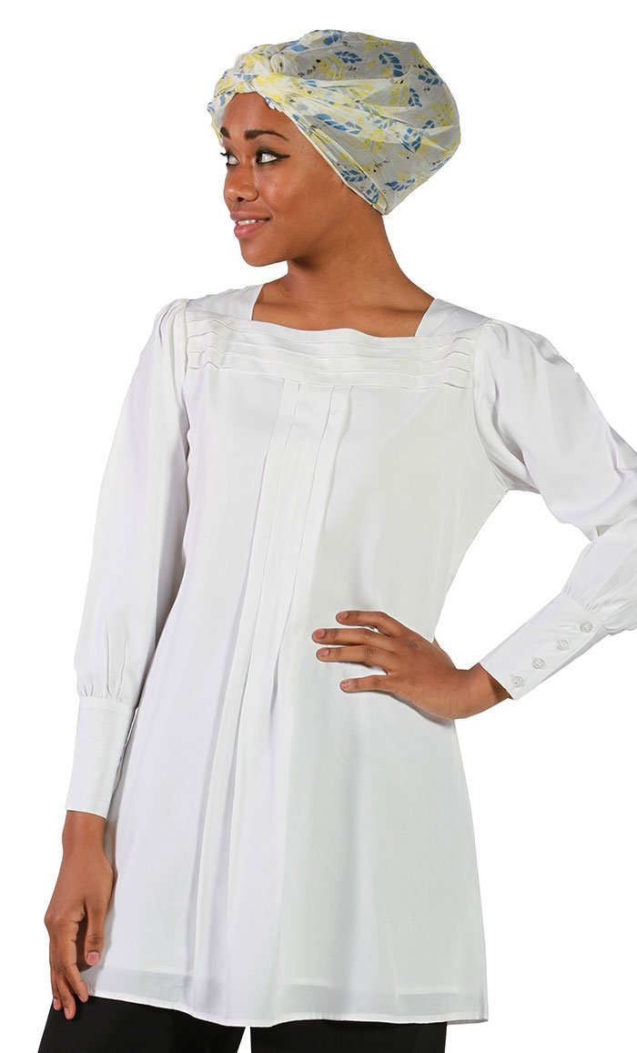 Najlaa Pleated Poly Crepe Tunic