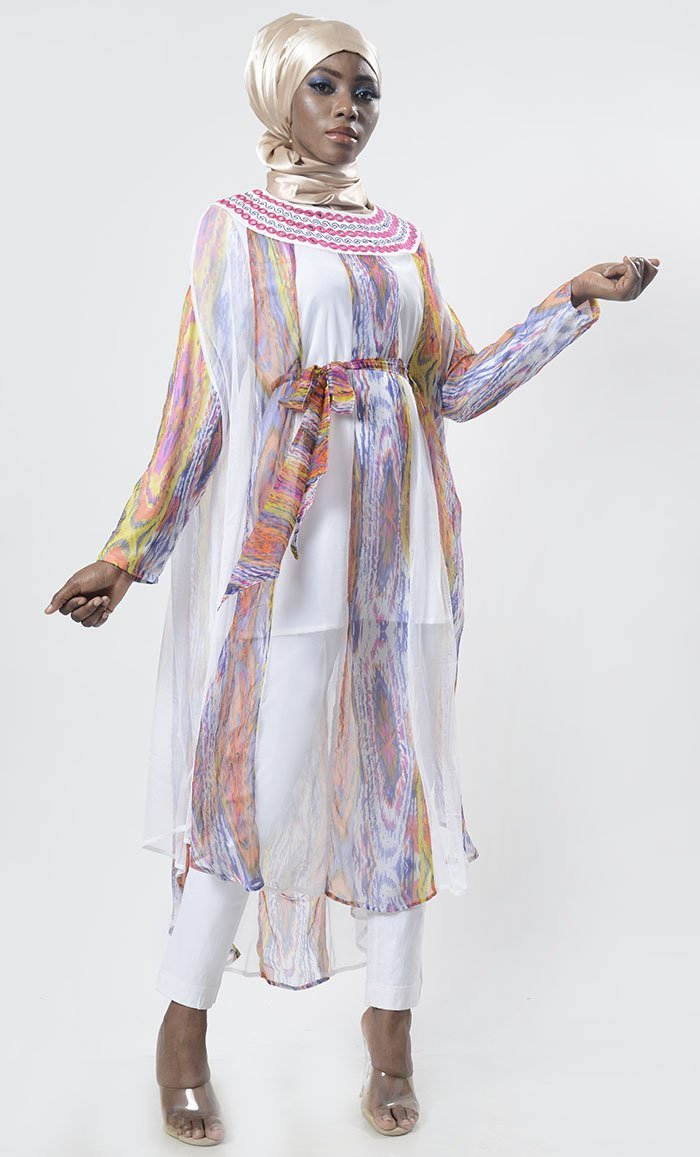 Exclusive Chiffon Printed Long Tunic