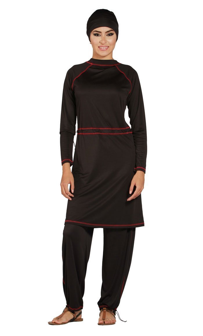 Tunic Style Swimwear Burkini Three Piece Set