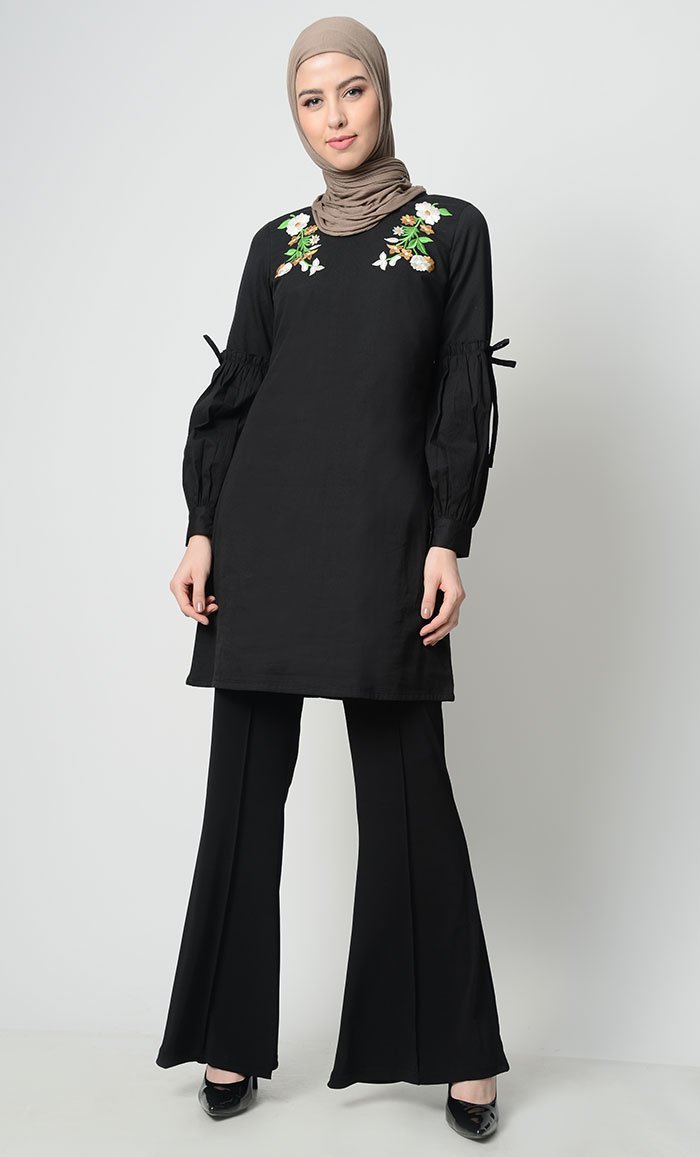 Floral Bunch Embroidered Tunic