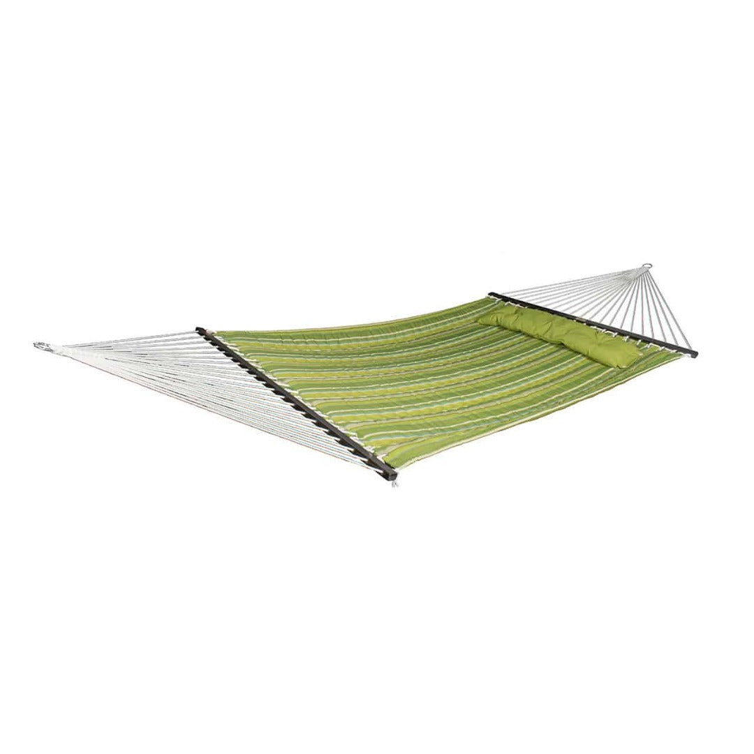 Bliss Hammocks 2-Person Quilted Reversible Olefin Hammock w/ Pillow