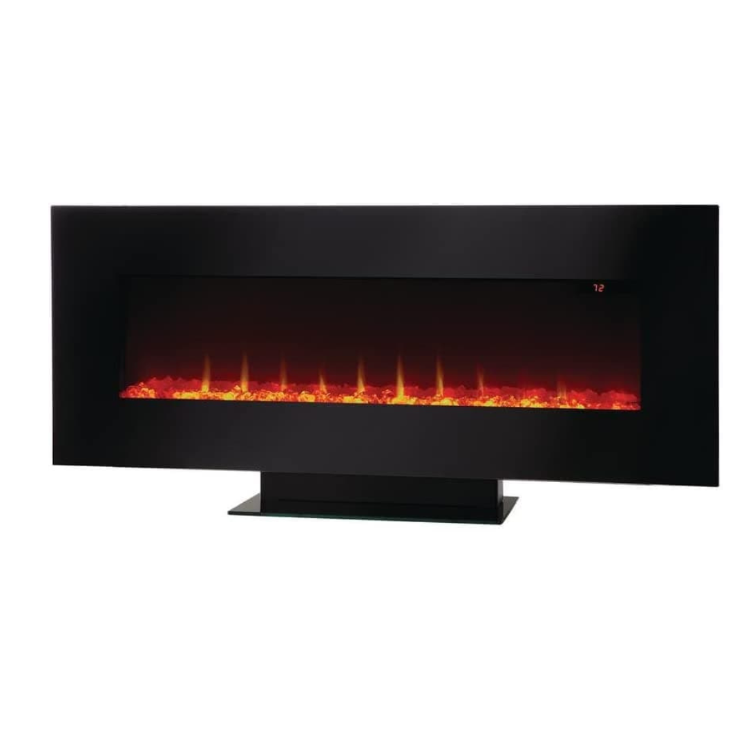 Sunheat 42" Wall Mount Infrared Glass Fireplace with Optional Table Stand