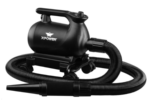 XPOWER A-12 Professional Car Dryer Blower w/2 heat settings and Mobile Dock w/caster wheels