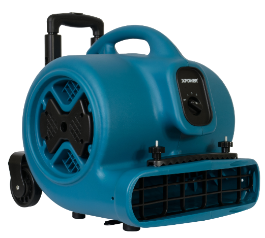 XPOWER P-630HC 1/2 HP Air Mover w/ Telescopic Handle & Wheels & Carpet Clamp