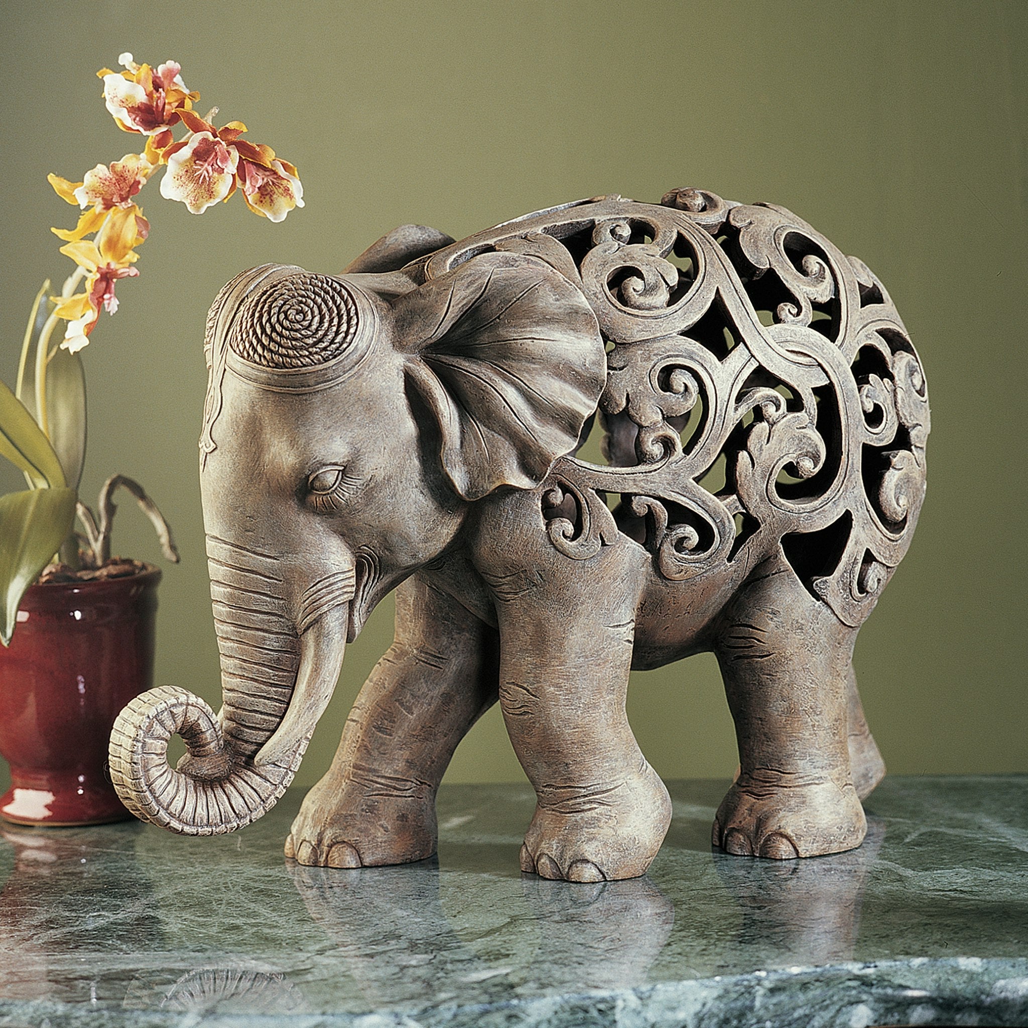 Anjan the Elephant Jali Sculpture