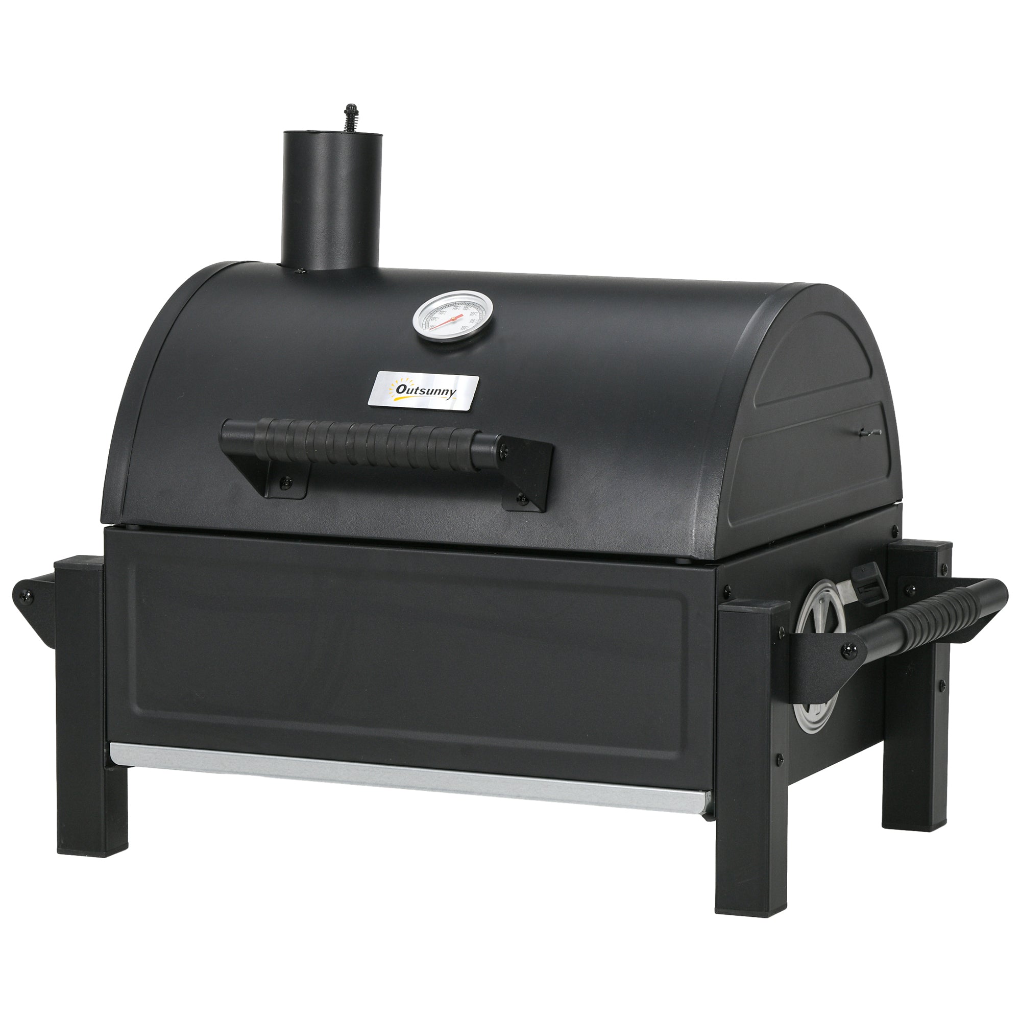 Charcoal BBQ Grill with 235 sq.in. Cooking Area, Black