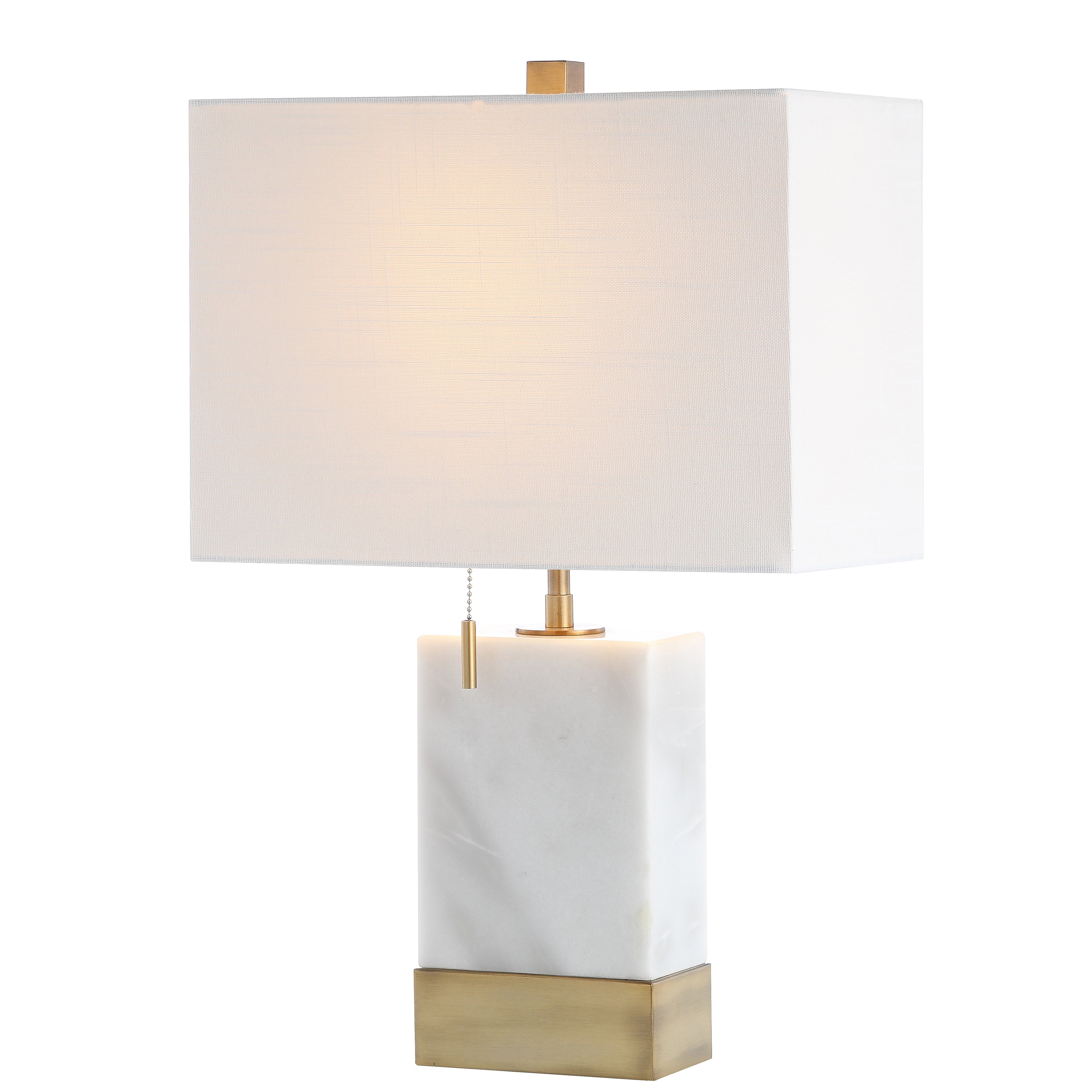 Trevor Marble/Iron Gold Modern Console LED Table Lamp