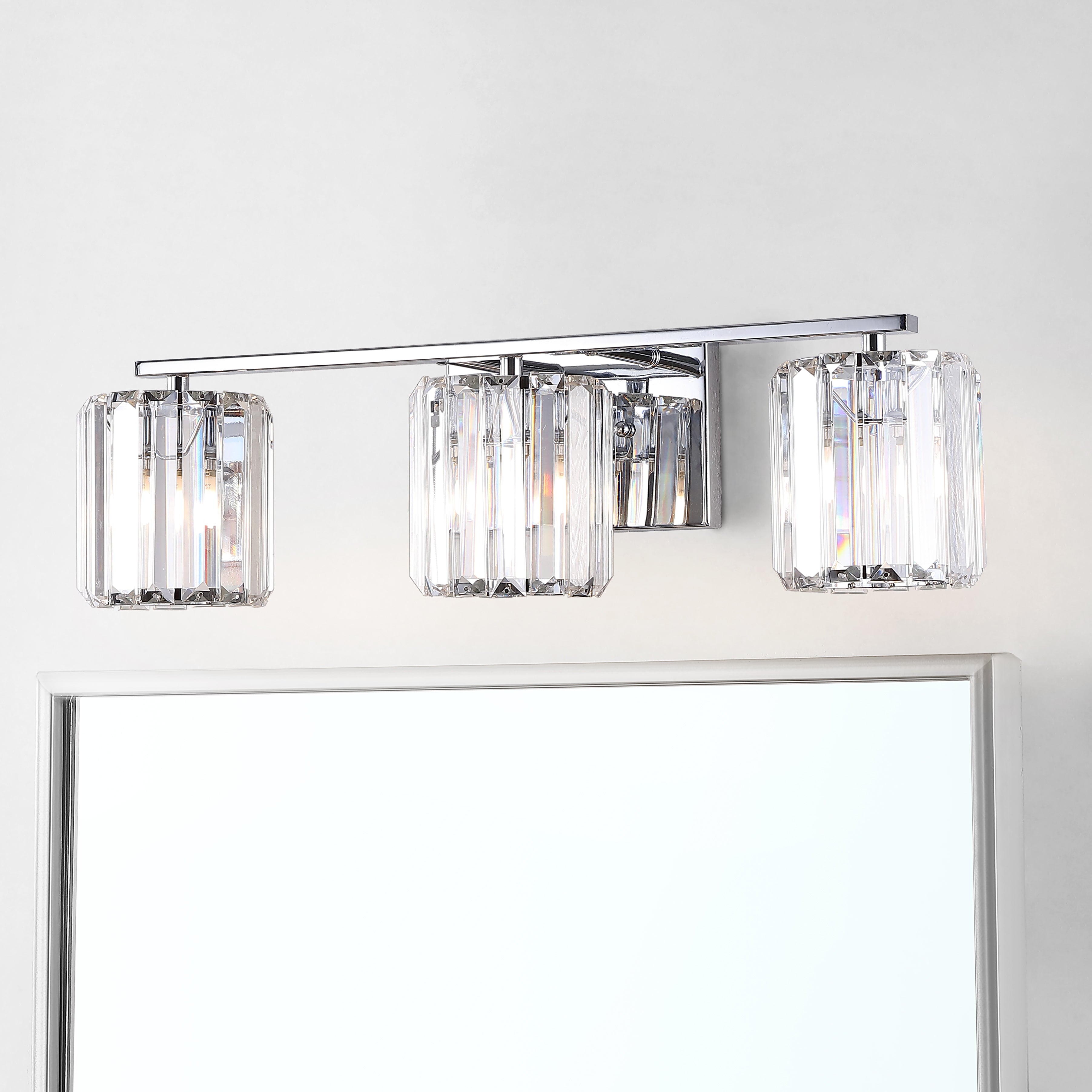 Coco 3-Light Metal/Glass Classic Glam LED Vanity Light