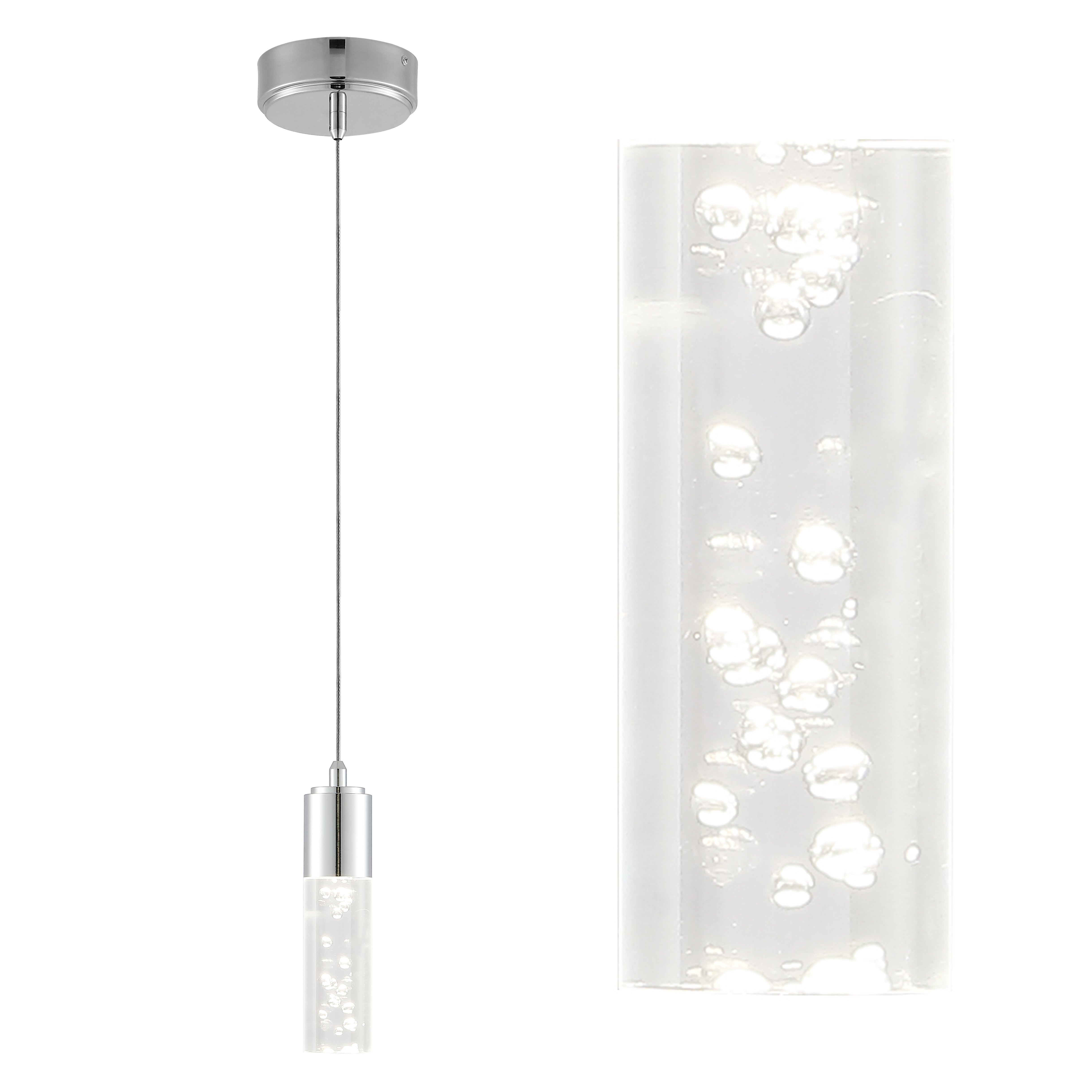 Bolha 1-Light Bubble Acrylic/Iron Modern Minimalist Integrated LED Pendant