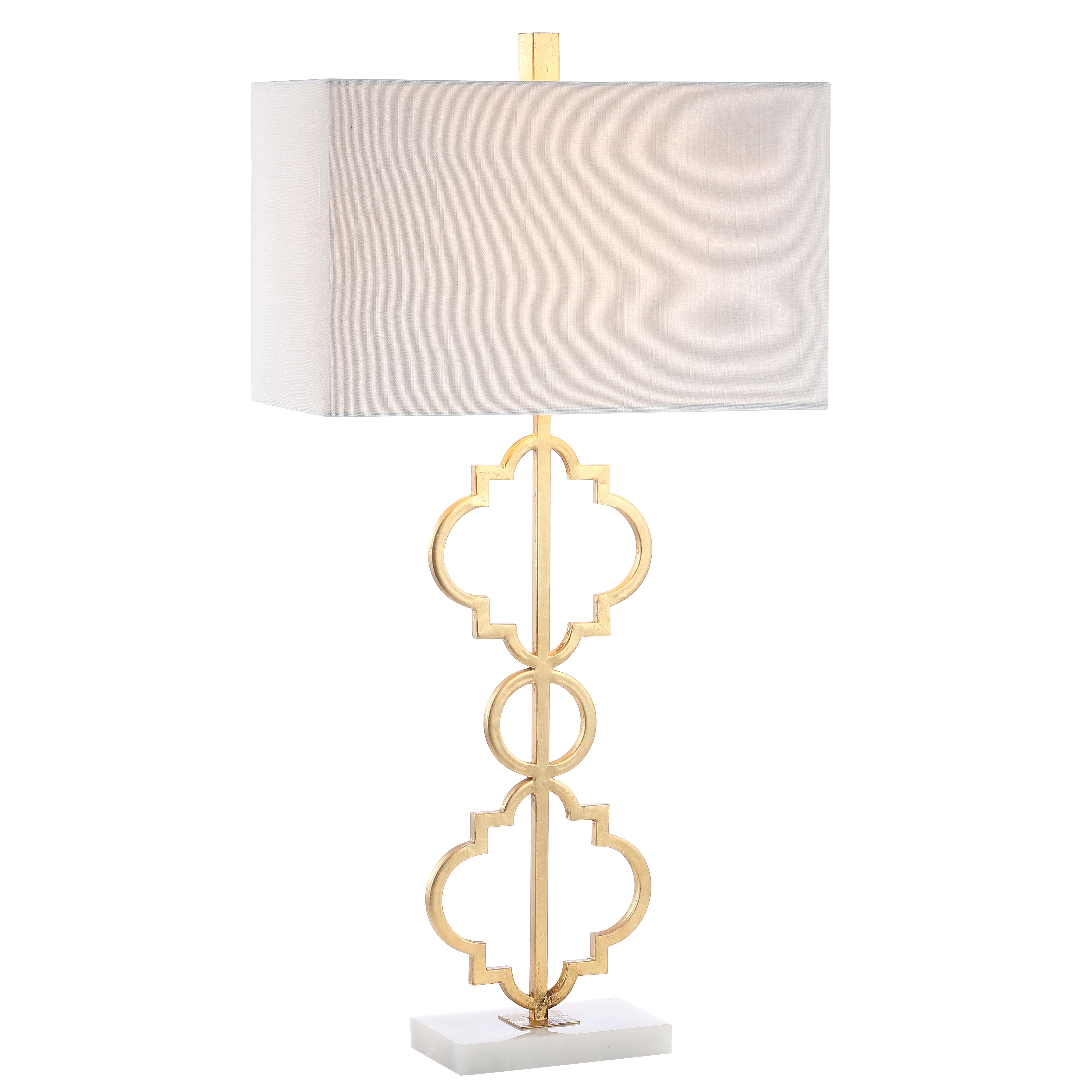 Selina Iron Ogee Trellis Modern LED Table Lamp