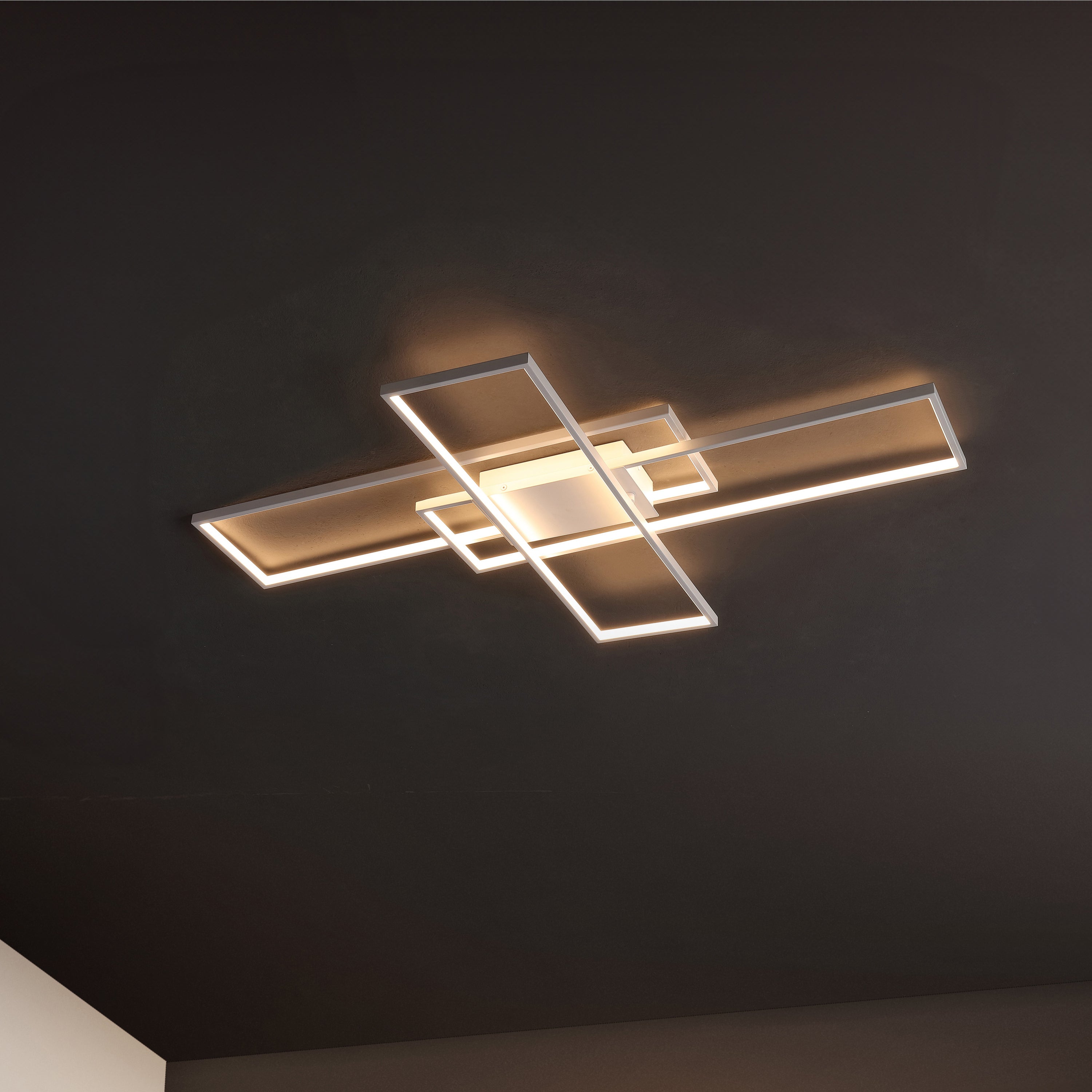 Palco Contemporary Minimalist Metal Adjustable Dimmable Geometric Integrated LED Flush Mount