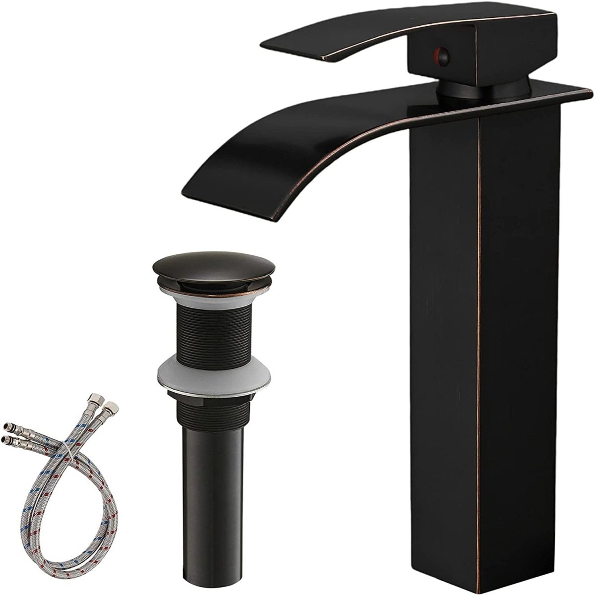 Single Hole Waterfall Bathroom Faucet Oil Rubbed Bronze