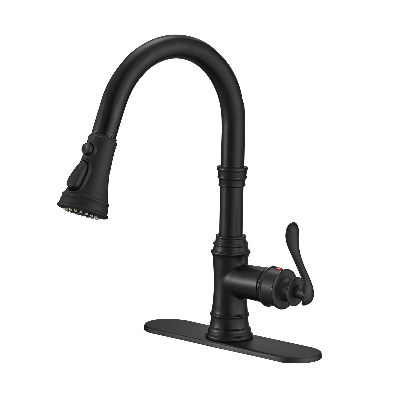 1-Handle Pull-Down Sprayer 3 Spray Kitchen Faucet Black