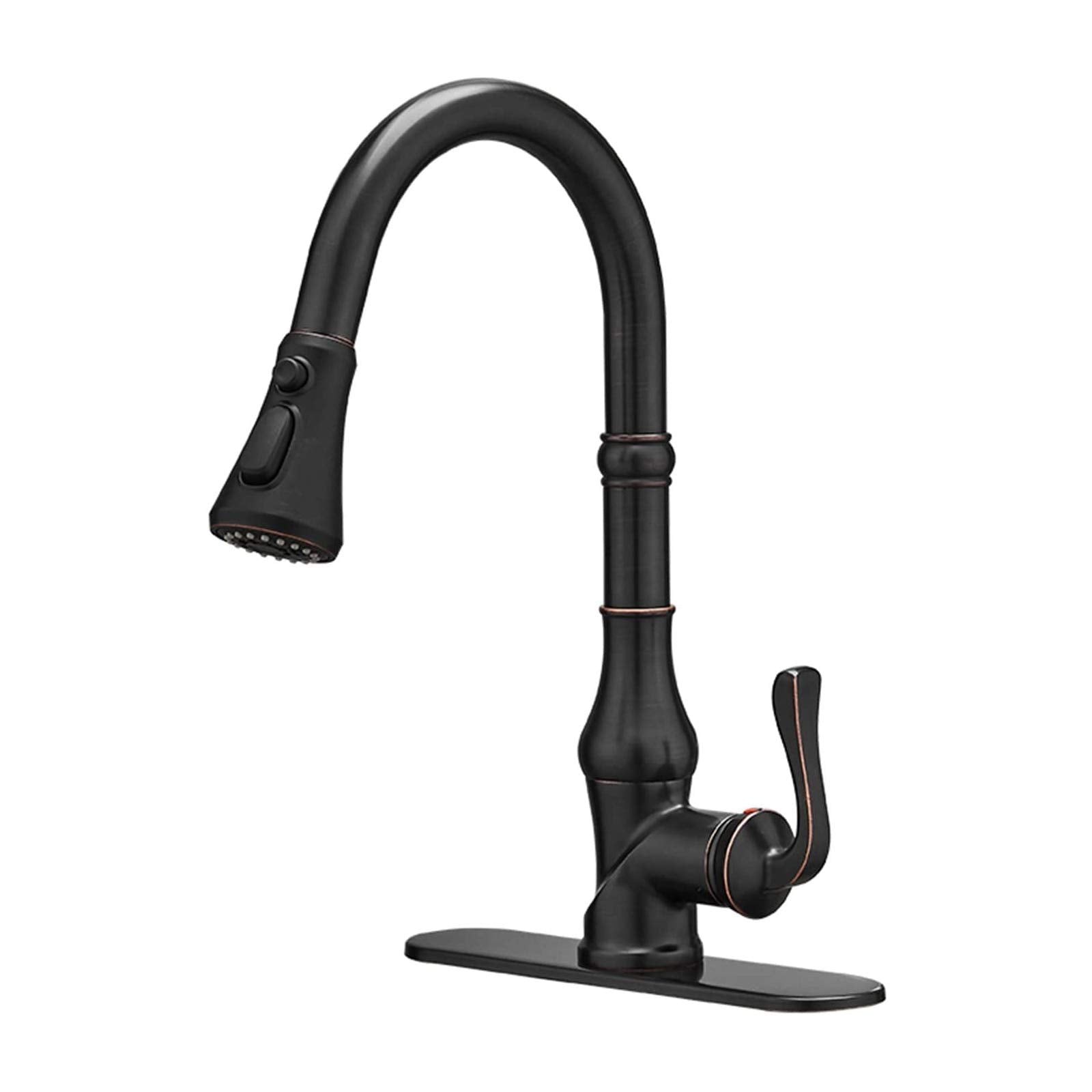 Pull-Down 3 Sprayers Kitchen Faucet Oil Rubbed Bronze