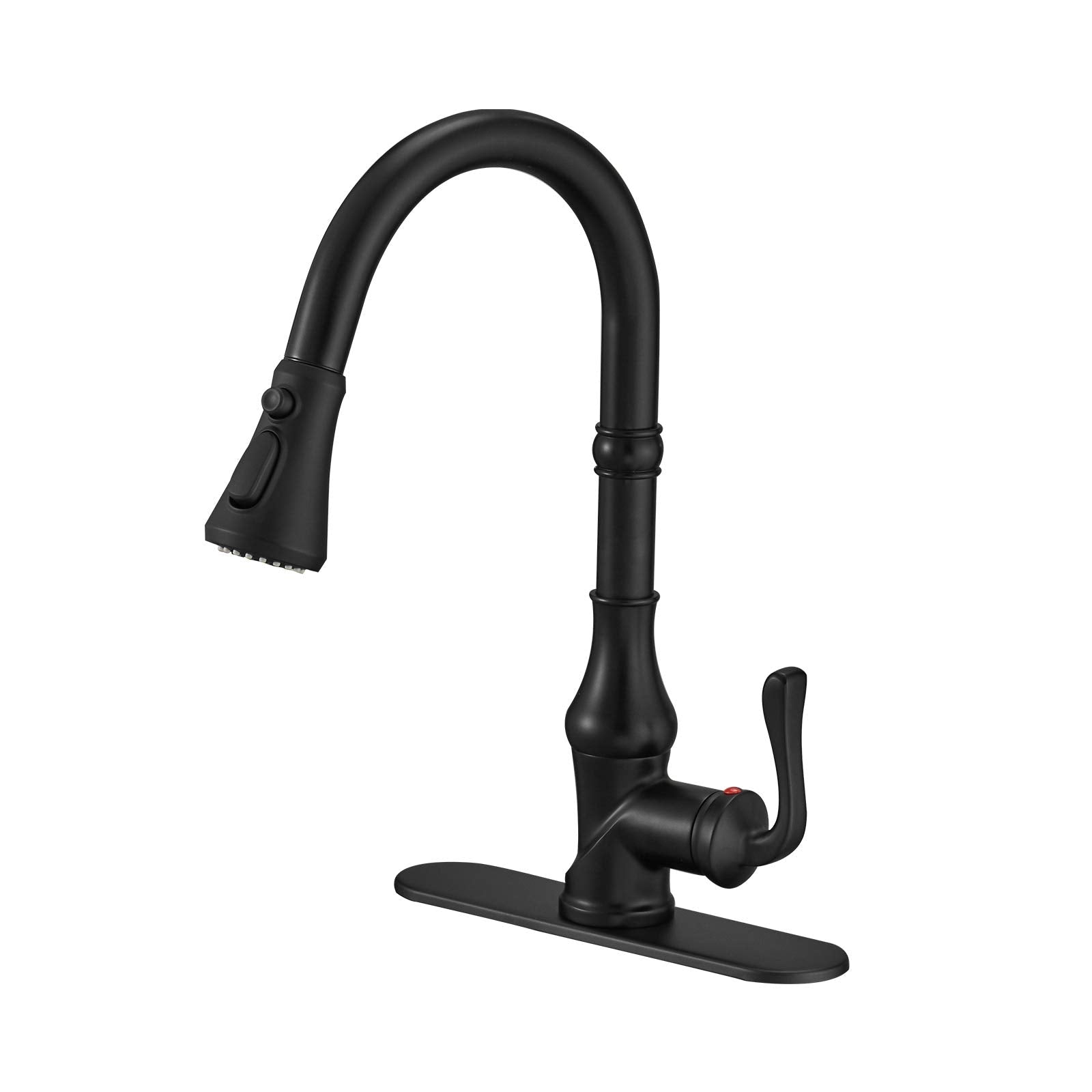 Pull-Down 3 Sprayers Kitchen Faucet Matte Black