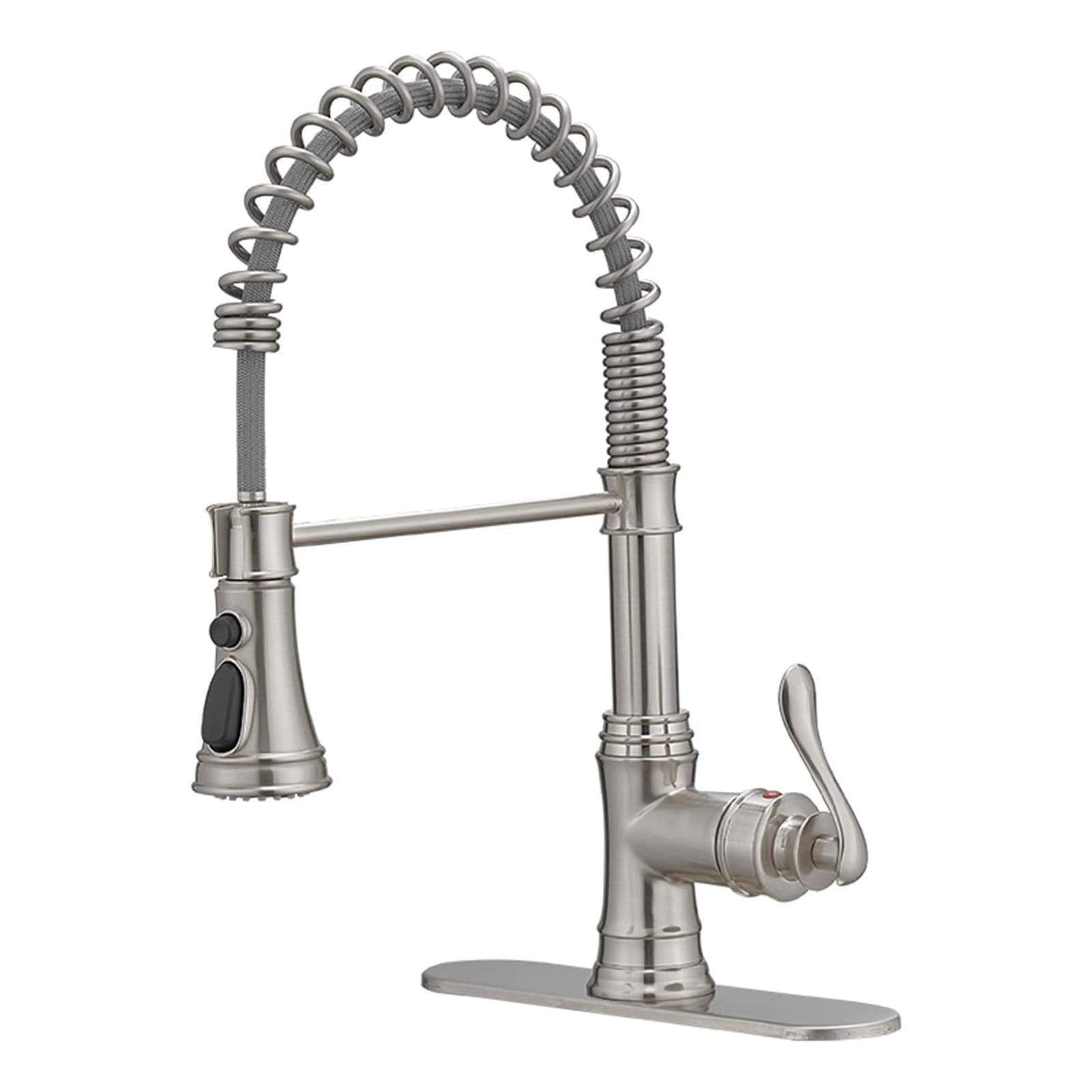 Pull-Down Sprayer 3 Spray Kitchen Faucet Brushed Nickel