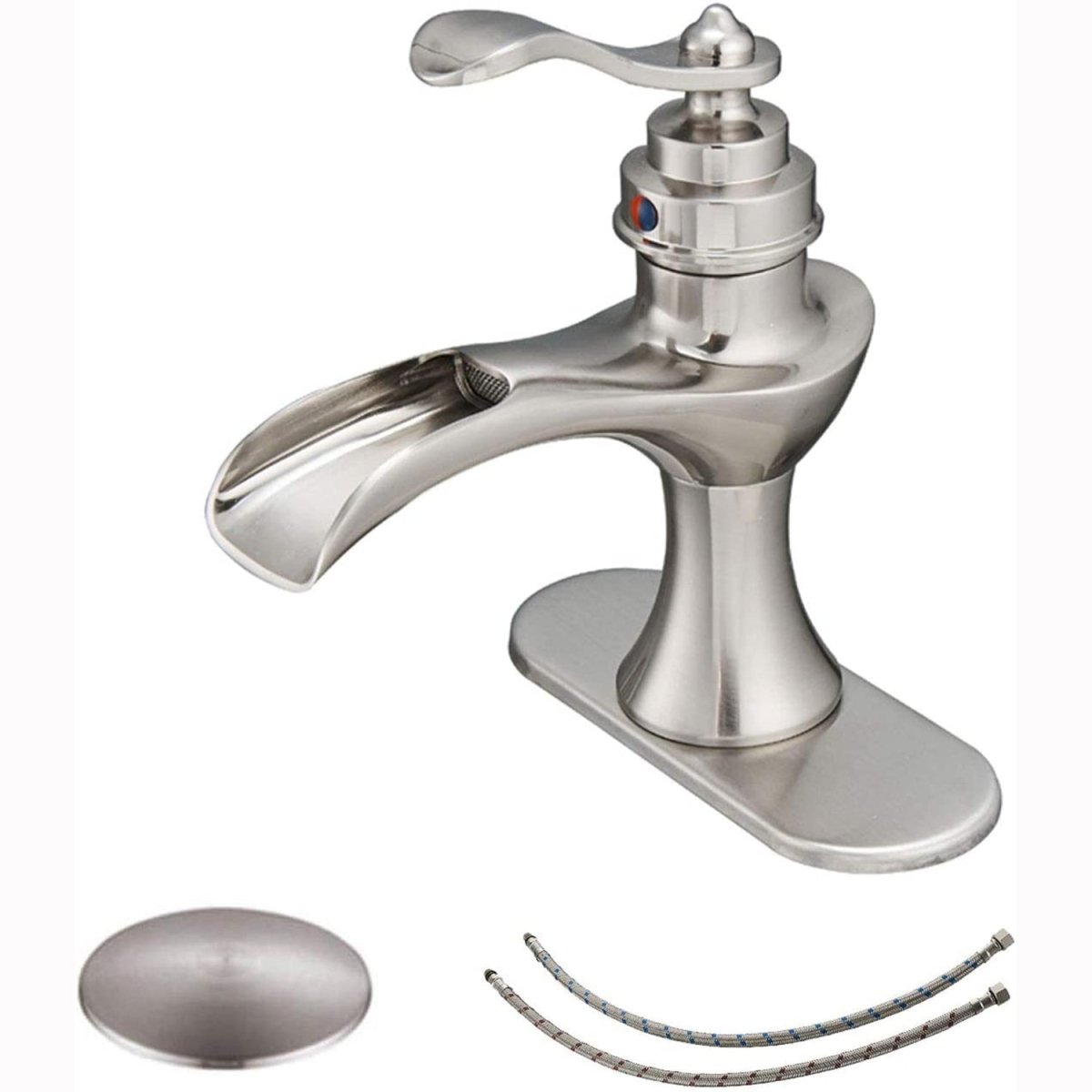 Single Hole Single-Handle Bathroom Faucet in Brushed Nickel