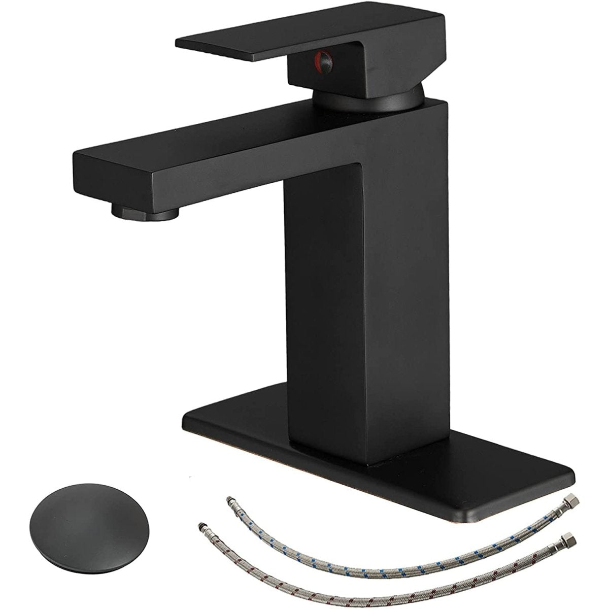 Single Hole Single-Handle Bathroom Faucet Matte Black