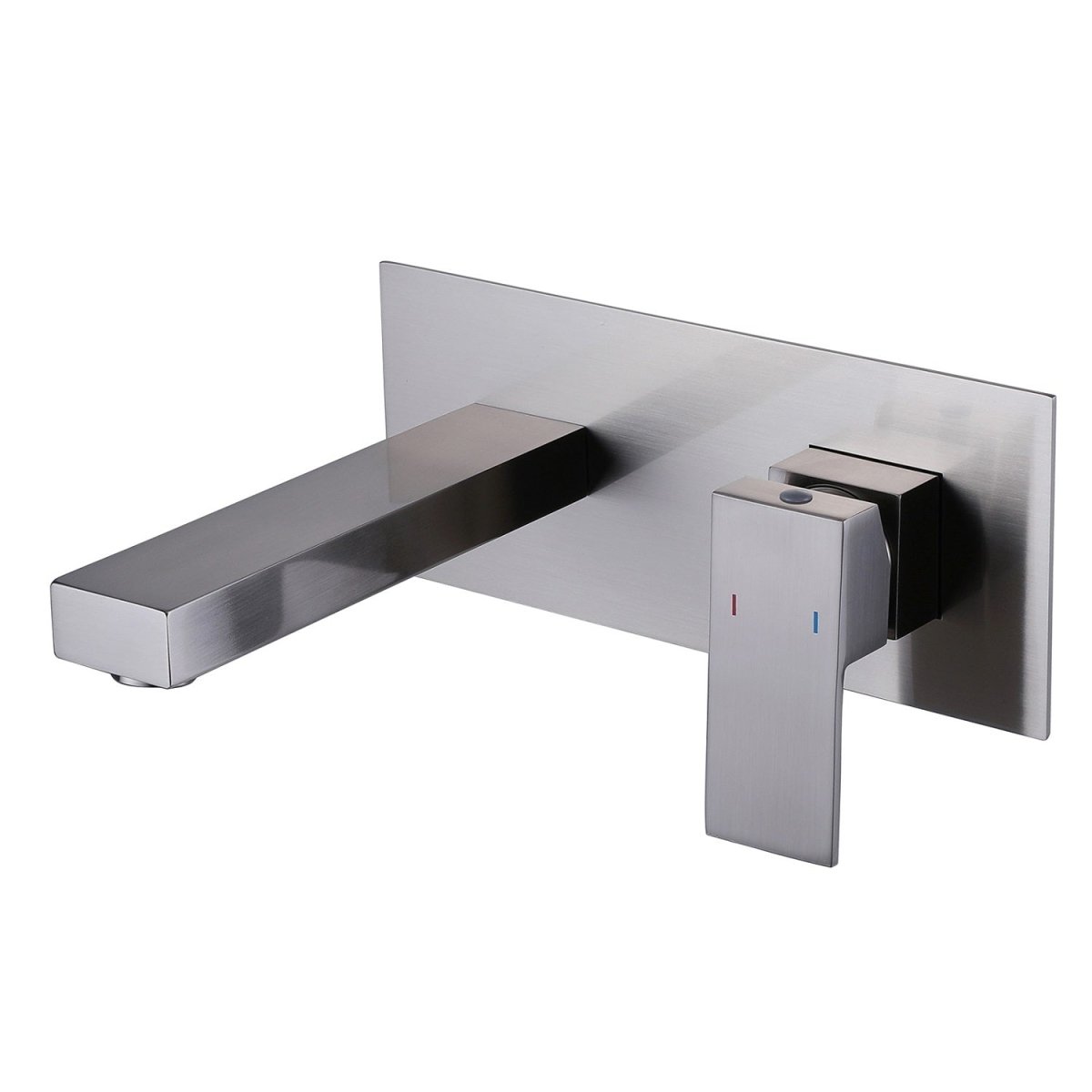 Single-Handle Wall Mount Bathroom Faucet Brushed Nickel