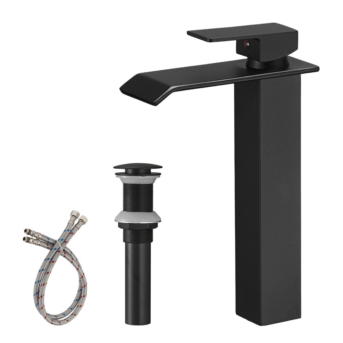 Single Hole Single Handle Bathroom Vessel Sink Faucet Black