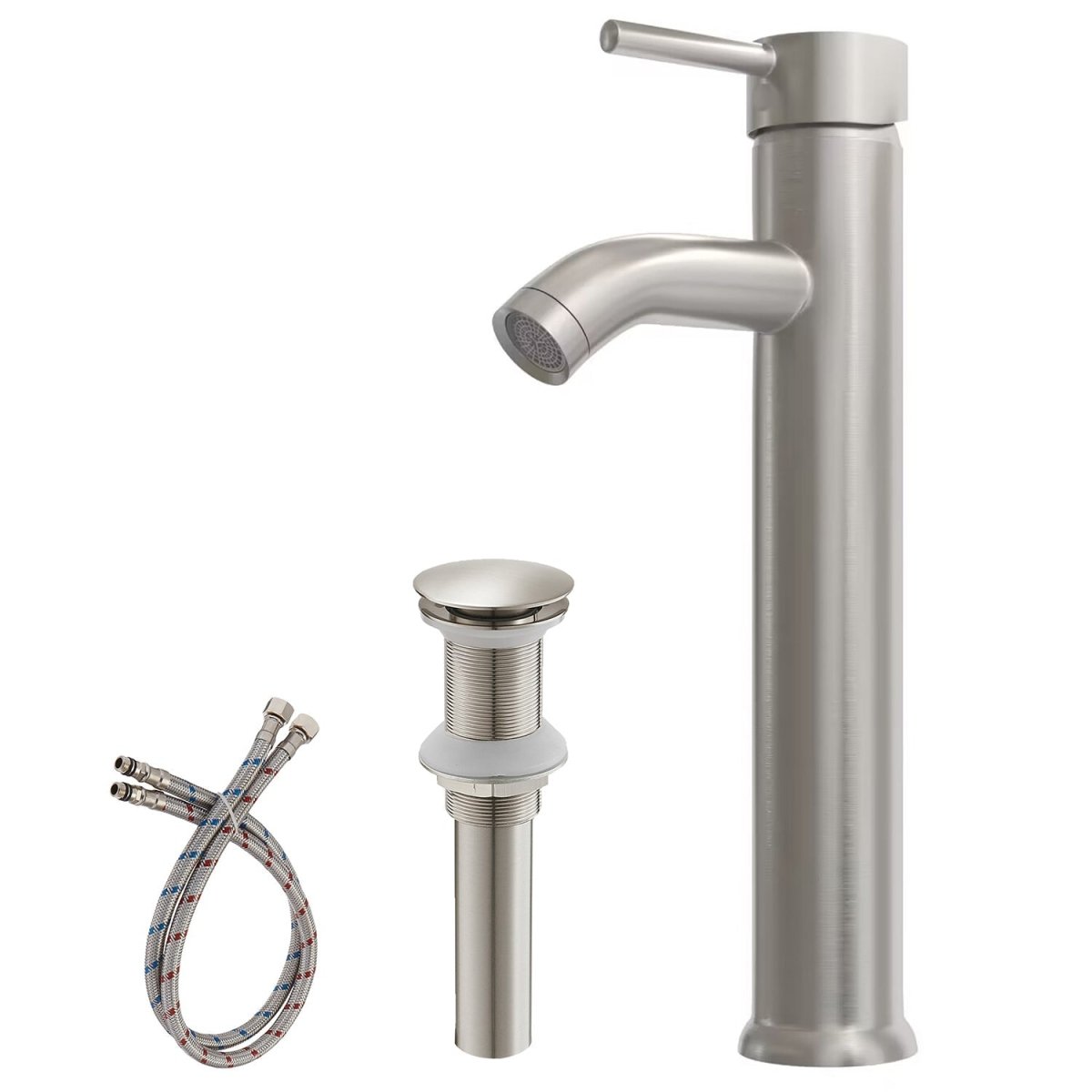 Single Hole Single Handle Bathroom Sink Vessel Faucet Nickel