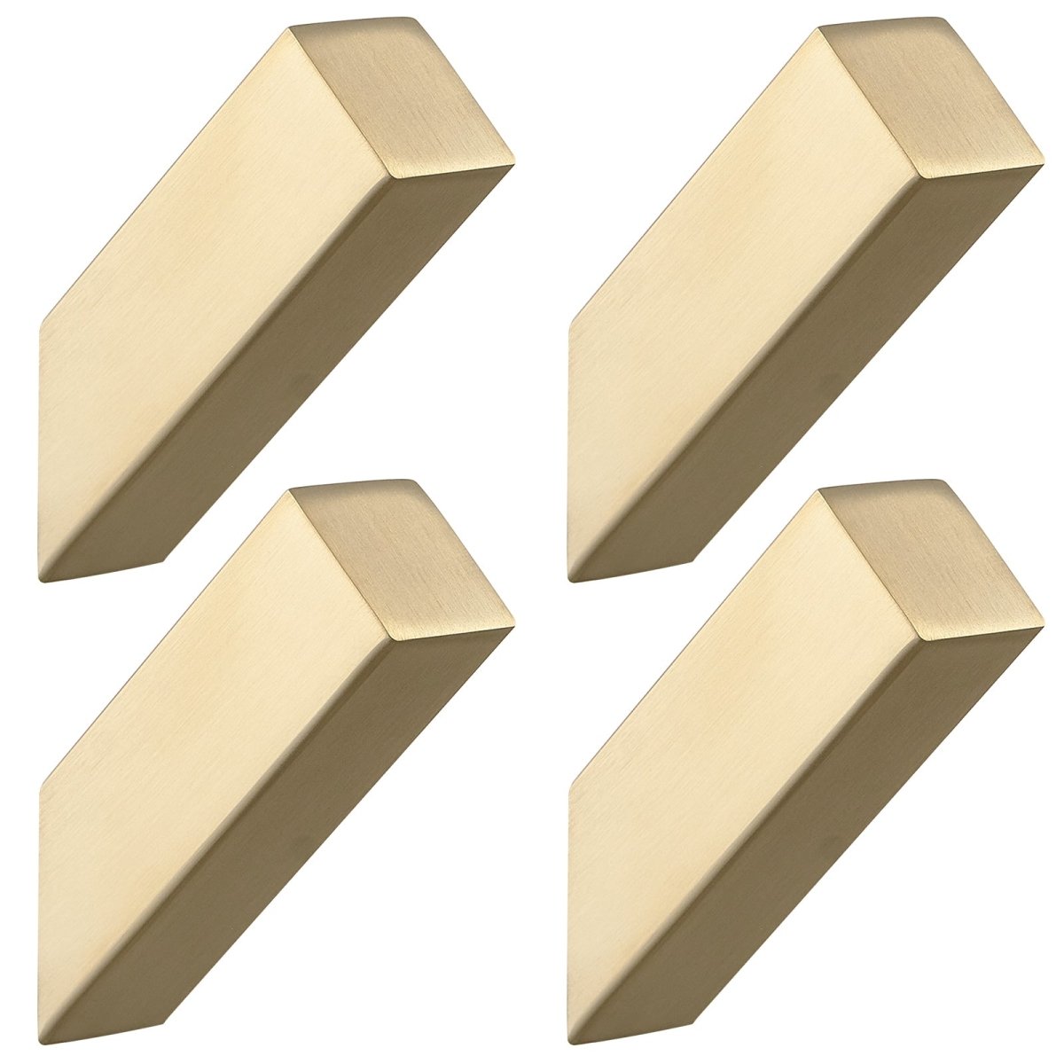 4PCS Rectangle Bathroom Robe Hook Towel Hook Brushed Gold