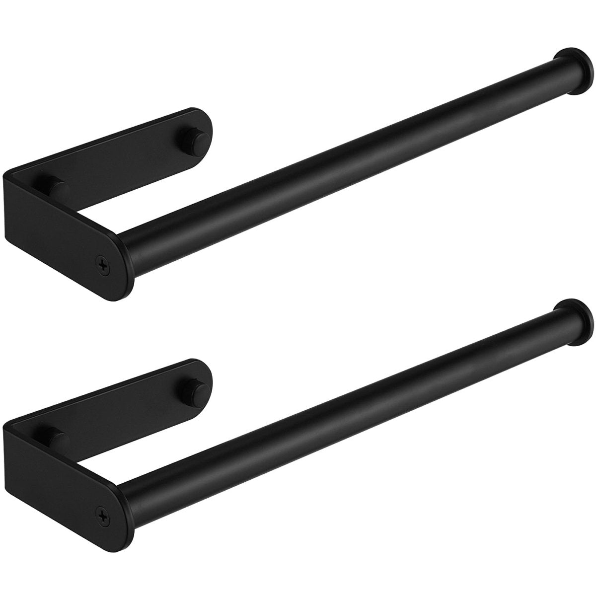 2 PCS Wall Mount under Cabinet Paper Towel Holder Black