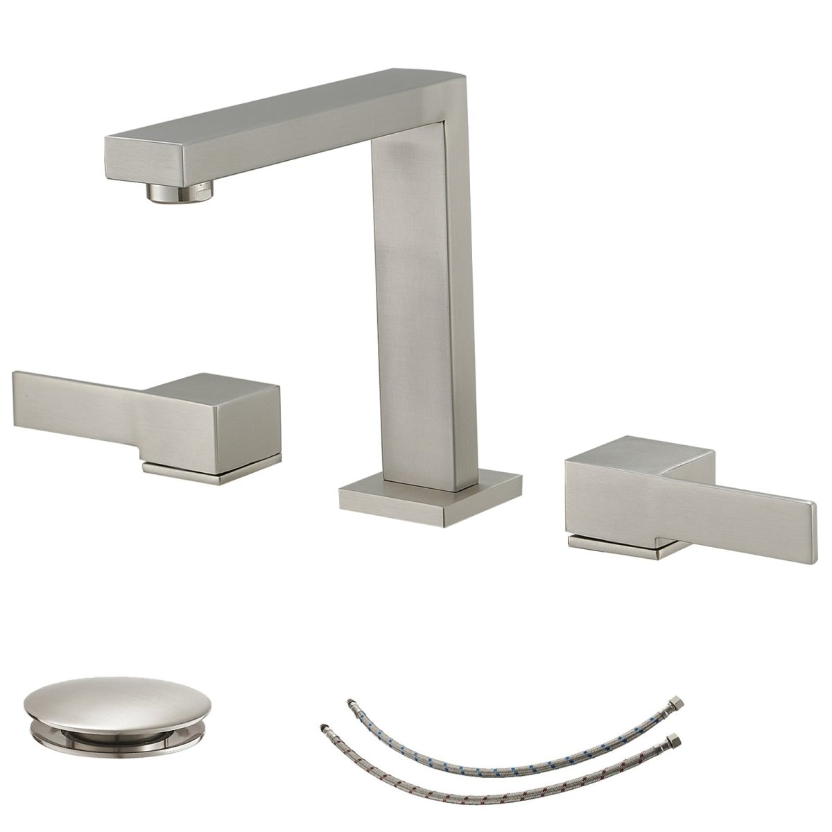 8 in. Water-Saving with Drain Kit Bathroom Faucet Nickel