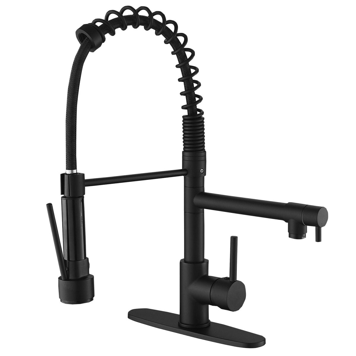 Kitchen Sink Faucet with Pull Down Sprayer Matte Black