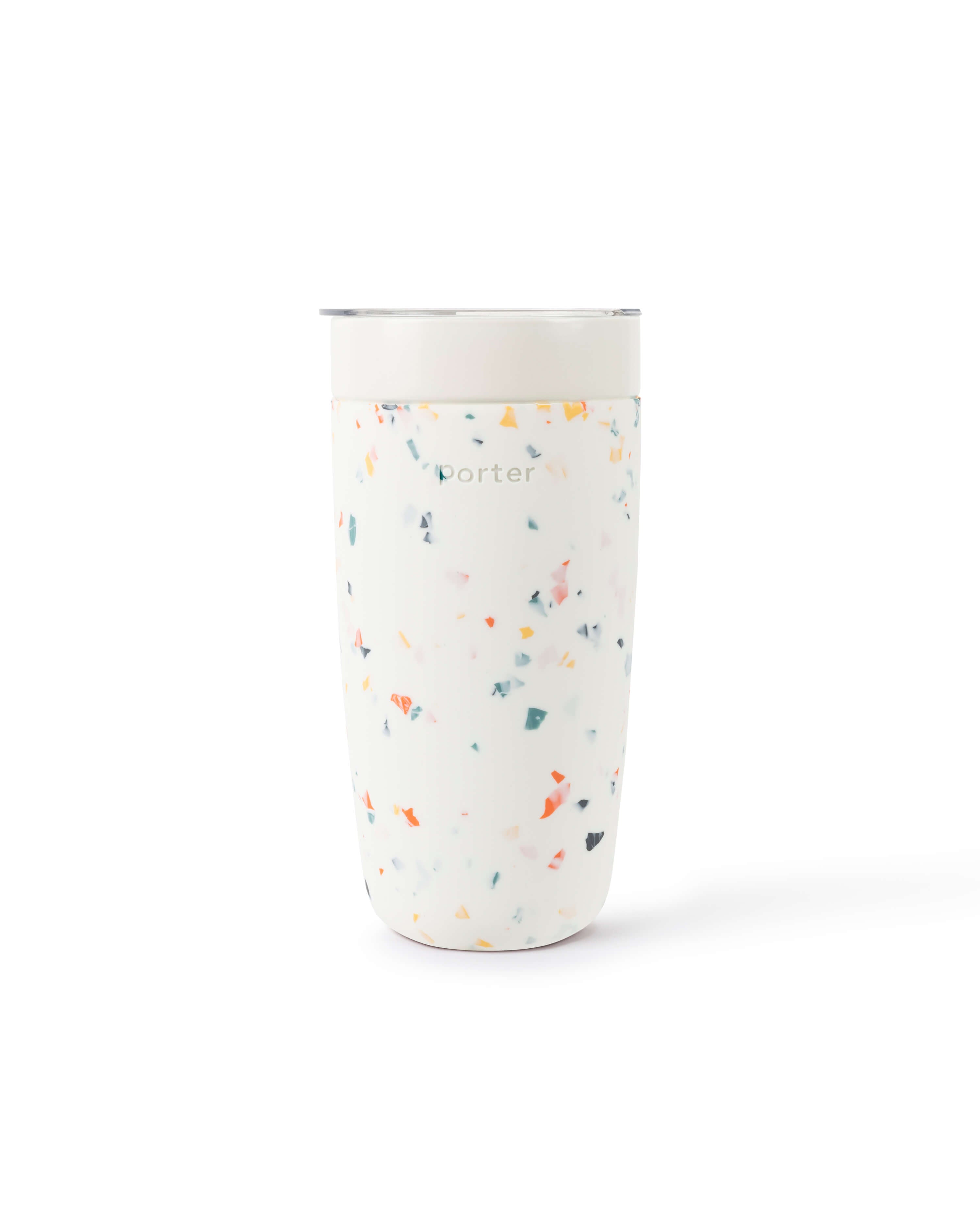 Insulated Tumbler / Terrazzo Cream, 20 Oz / Double-Wall, Vacuum-Insulated Keeps Drinks Hot for 12 Hours and Cold for 24 Hours / Porter by W&P