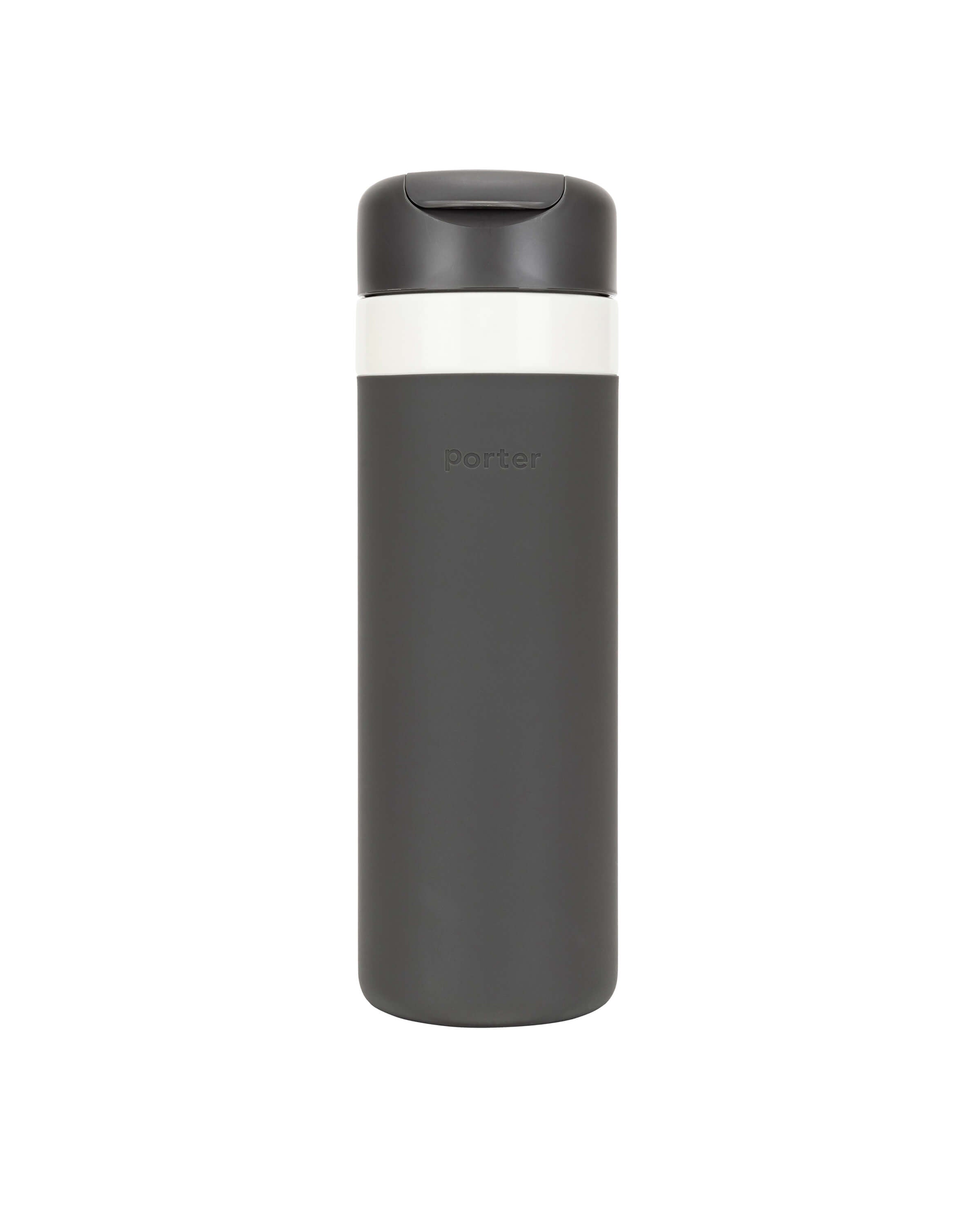 Insulated Travel Ceramic Reusable Ceramic Reusable Bottle (Charcoal Grey, 20 Oz.) /  (Charcoal Grey, 12 Oz.) /  / Porter by W&P