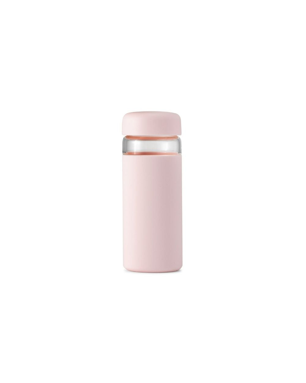 Wide Mouth Glass / Blush Pink Bottle / 16 Oz. Durable Glass With Silicone Protective Sleeve / BPA-Free, Dishwasher-Safe / Porter by W&P