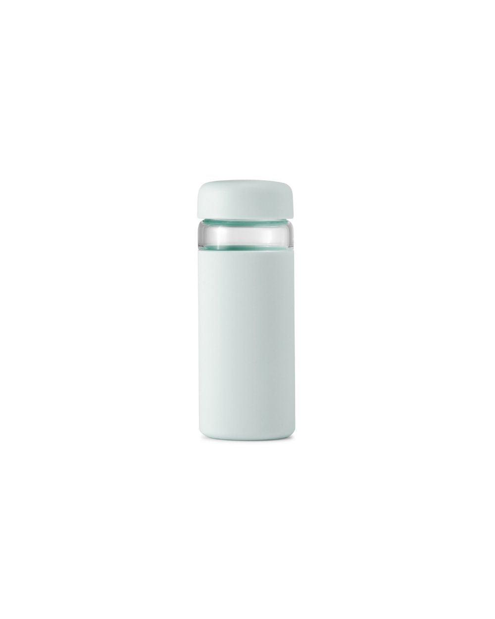 Wide Mouth Glass / Mint Green Bottle / 16 Oz. Durable Glass With Silicone Protective Sleeve / BPA-Free, Dishwasher-Safe / Porter by W&P