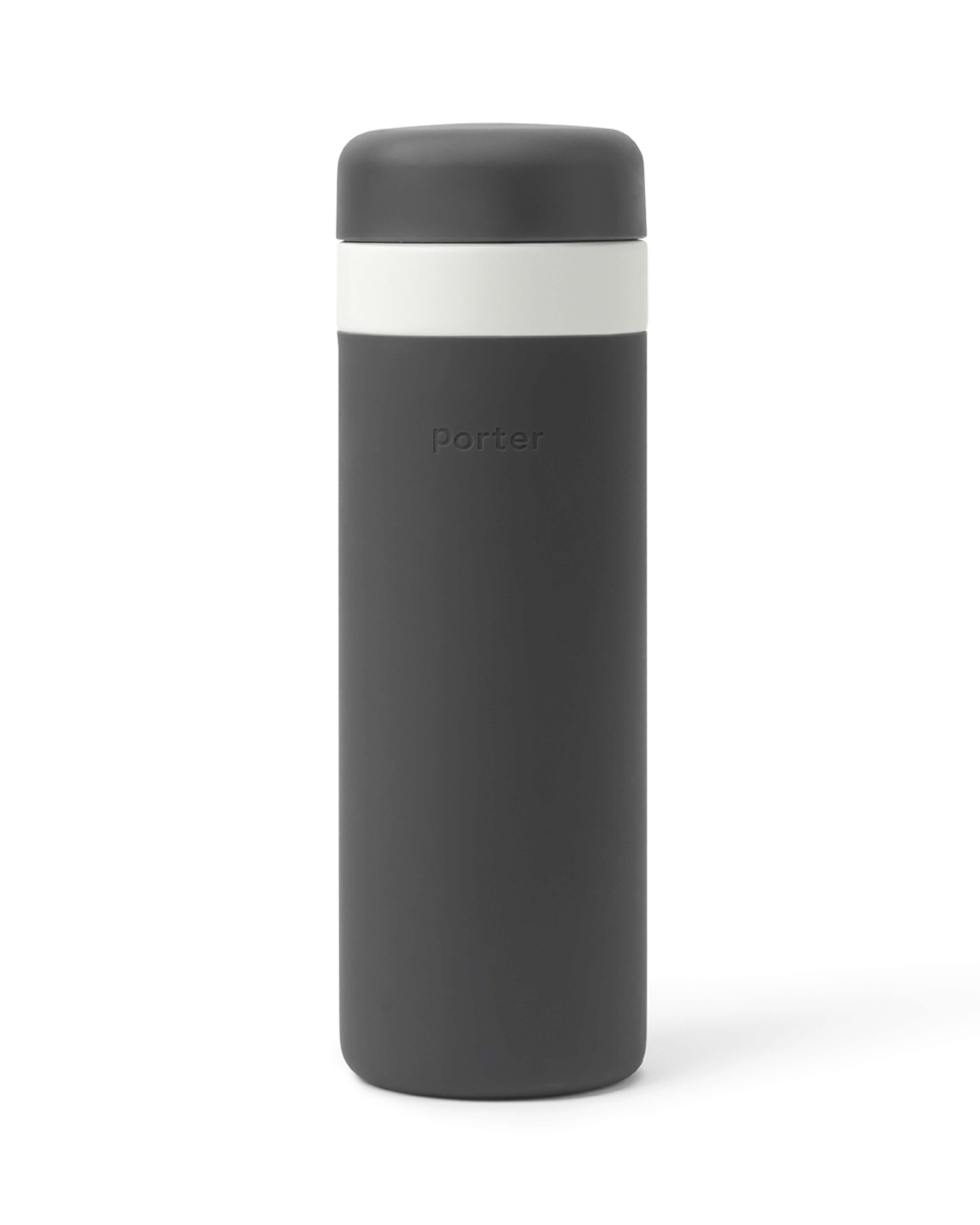 Insulated Ceramic Reusable Ceramic Reusable Bottle (Charcoal Grey, 20 Oz.) /  (Charcoal Grey, 12 Oz.) /  / Porter by W&P