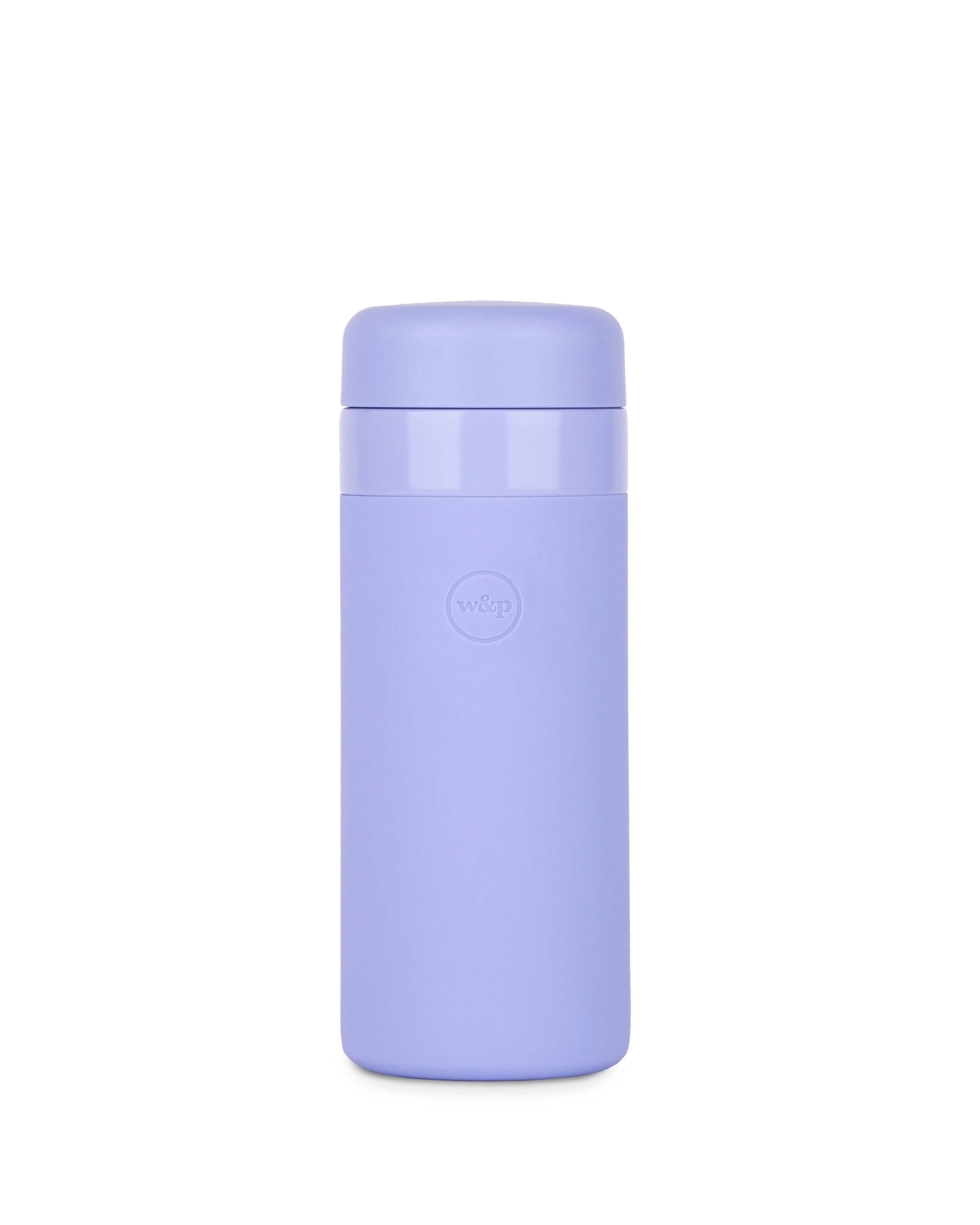 Insulated Ceramic Reusable Bottle (Lavender, 16 Oz.) / Double-Wall, Vacuum-Insulated Keeps Drinks Hot for 16 Hours and Cold for 24 Hours / Porter by W&P