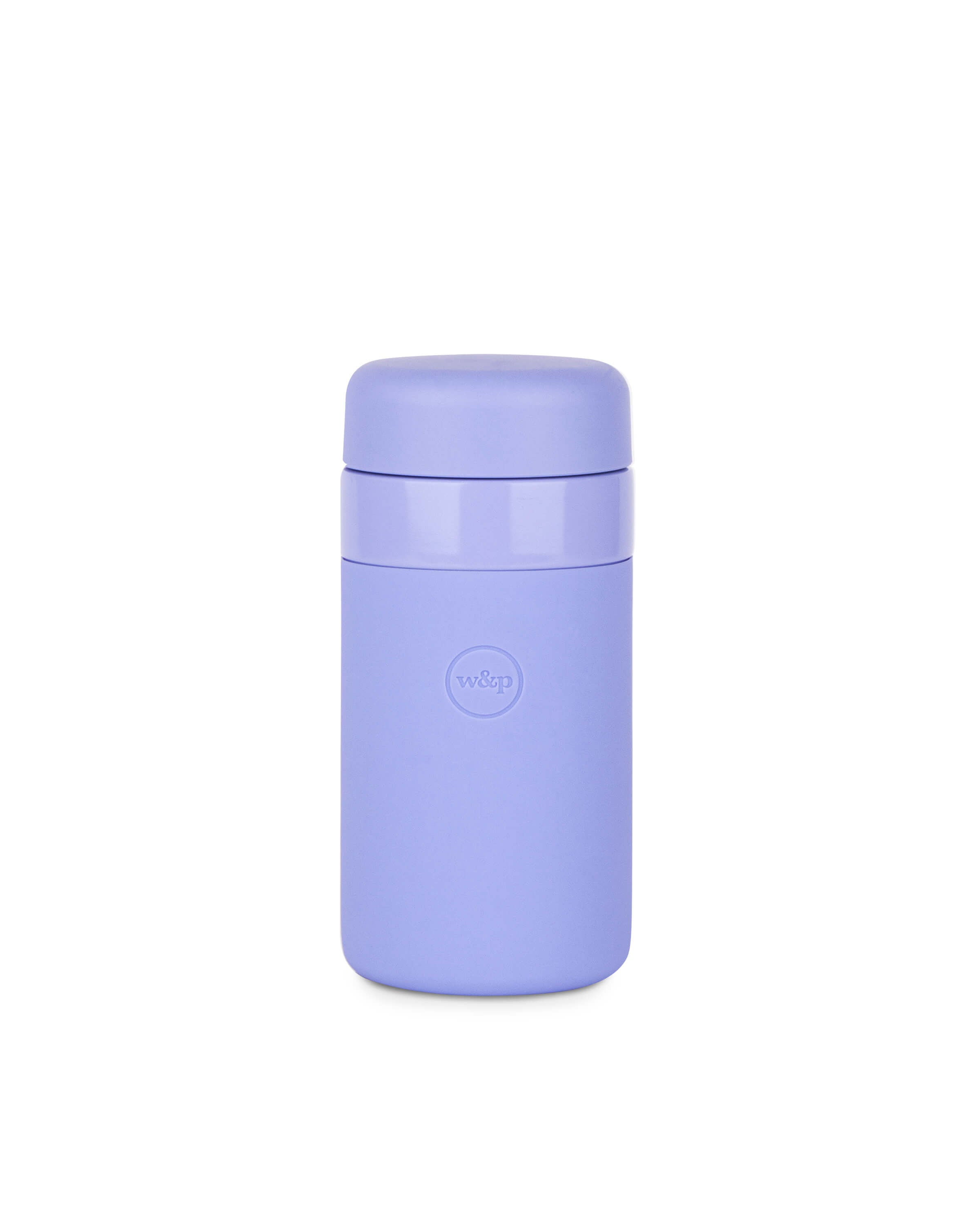 Insulated Ceramic Reusable Bottle (Lavender, 12 Oz.) / Double-Wall, Vacuum-Insulated Keeps Drinks Hot for 12 Hours and Cold for 24 Hours / Porter by W&P