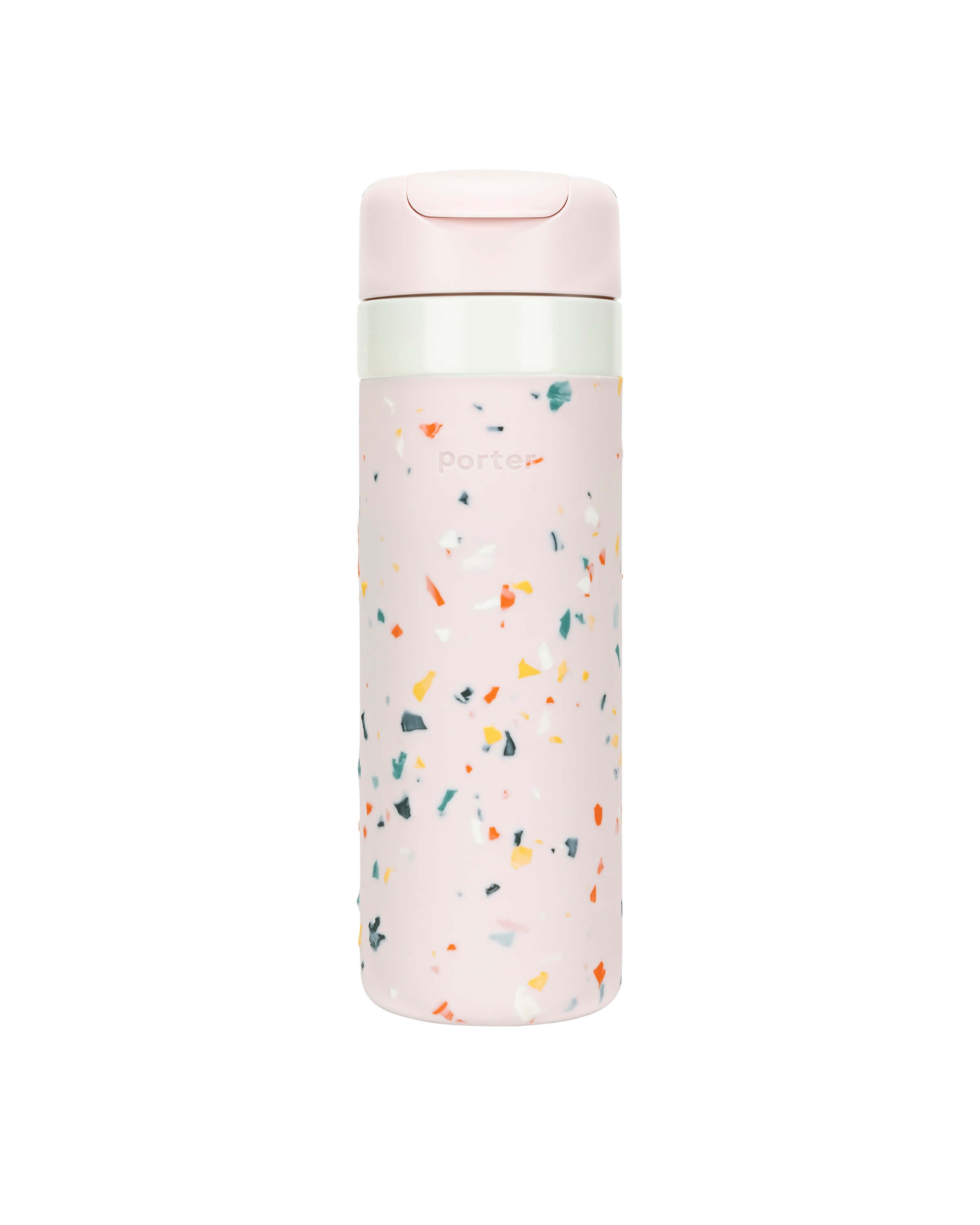 Personalized Insulated Travel Ceramic Reusable Ceramic Reusable Bottle (Terrazzo Blush, 20 Oz.) /  (Terrazzo Blush, 12 Oz.) /  / W&P