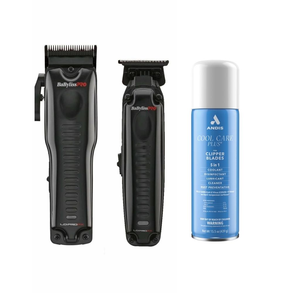 BaBylissPRO LoPROFX Clipper & Trimmer Combo with Andis Cool Care